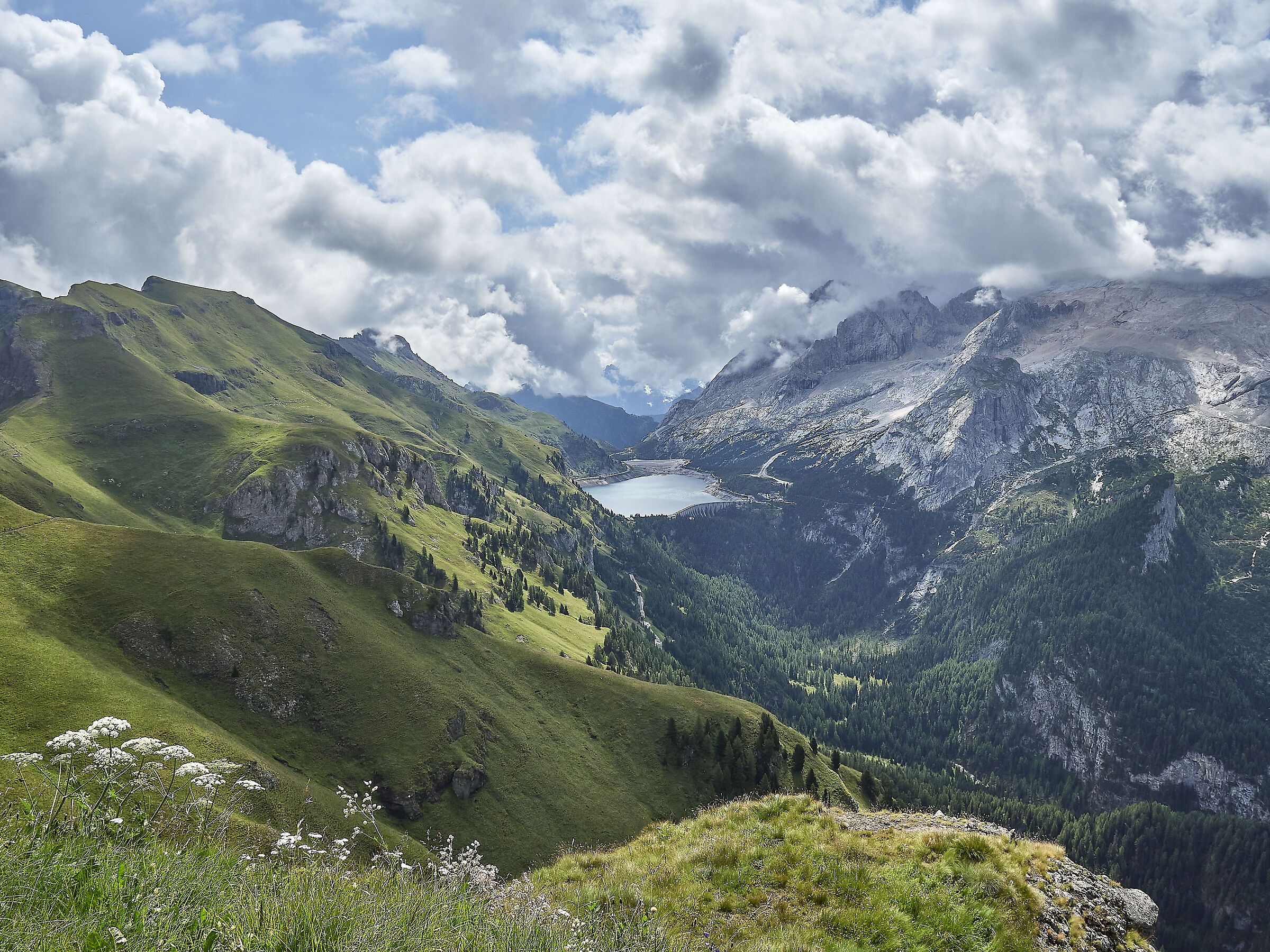 la Marmolada e il lago di di Fedaia  - I