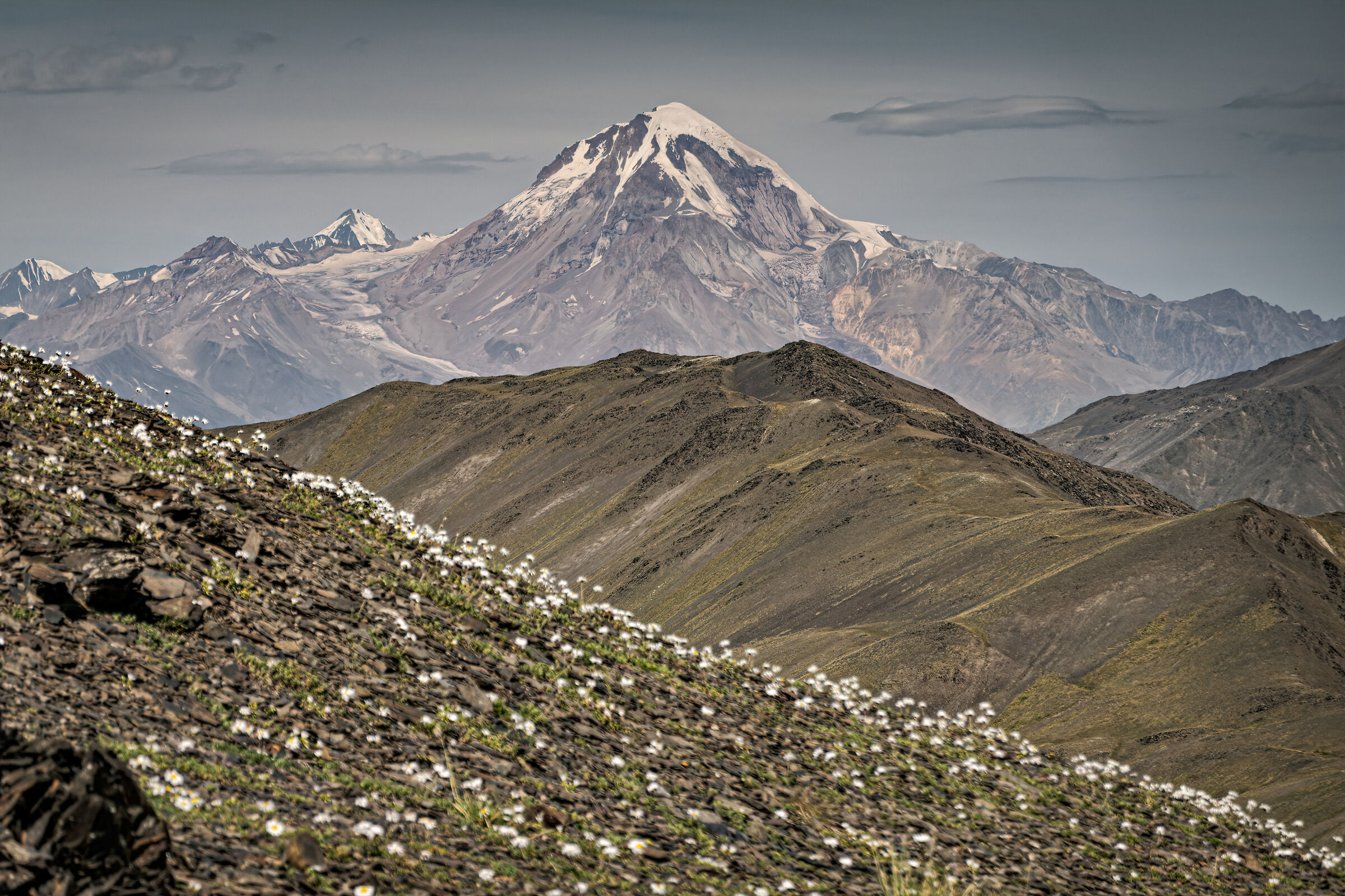 Monte Kazbek dal Passo di Chaukhi