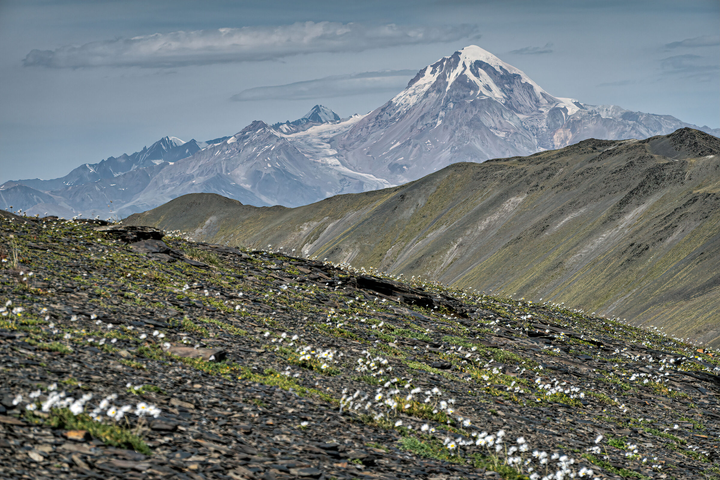 Monte Kazbek dal Passo di Chaukhi