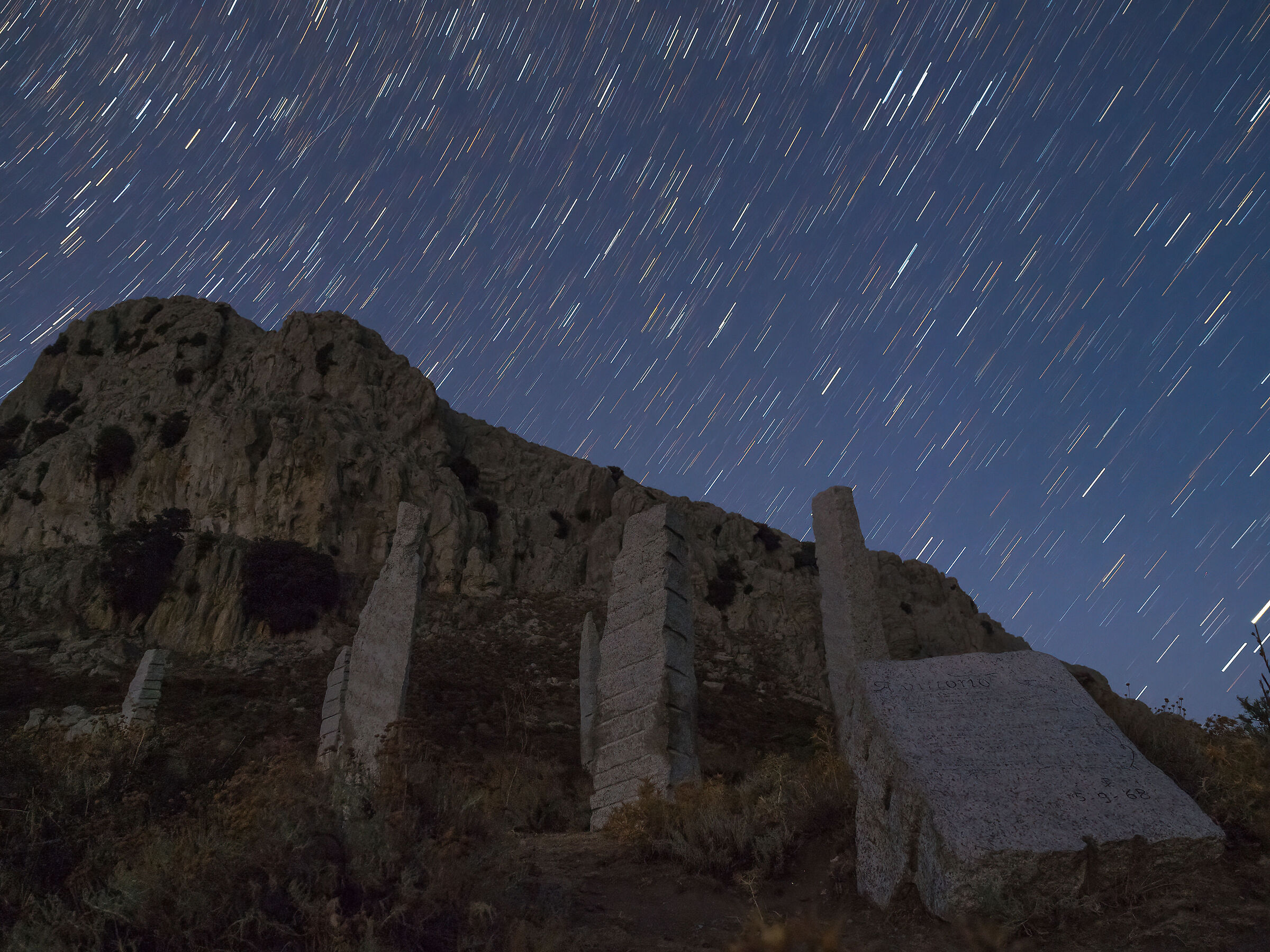 Star trail sul Montalbo