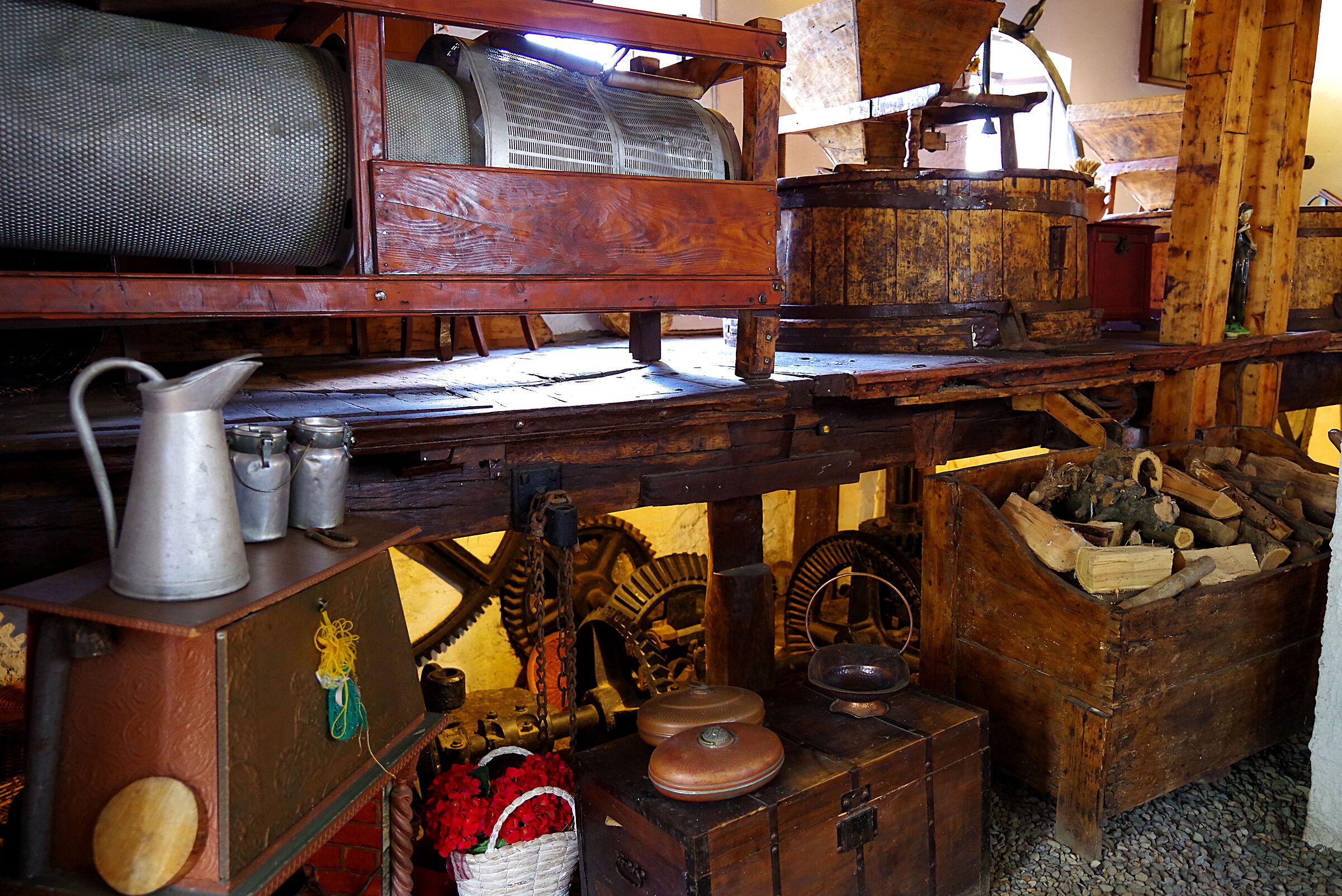 L'interno del mulino di Bibiana