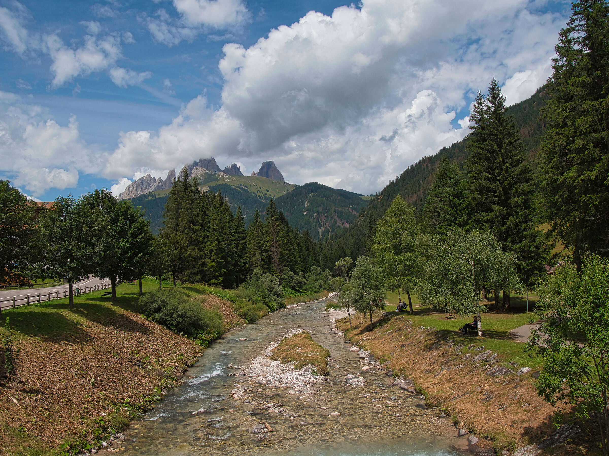 The Sassolungo and the Sassopiatto da Canazei