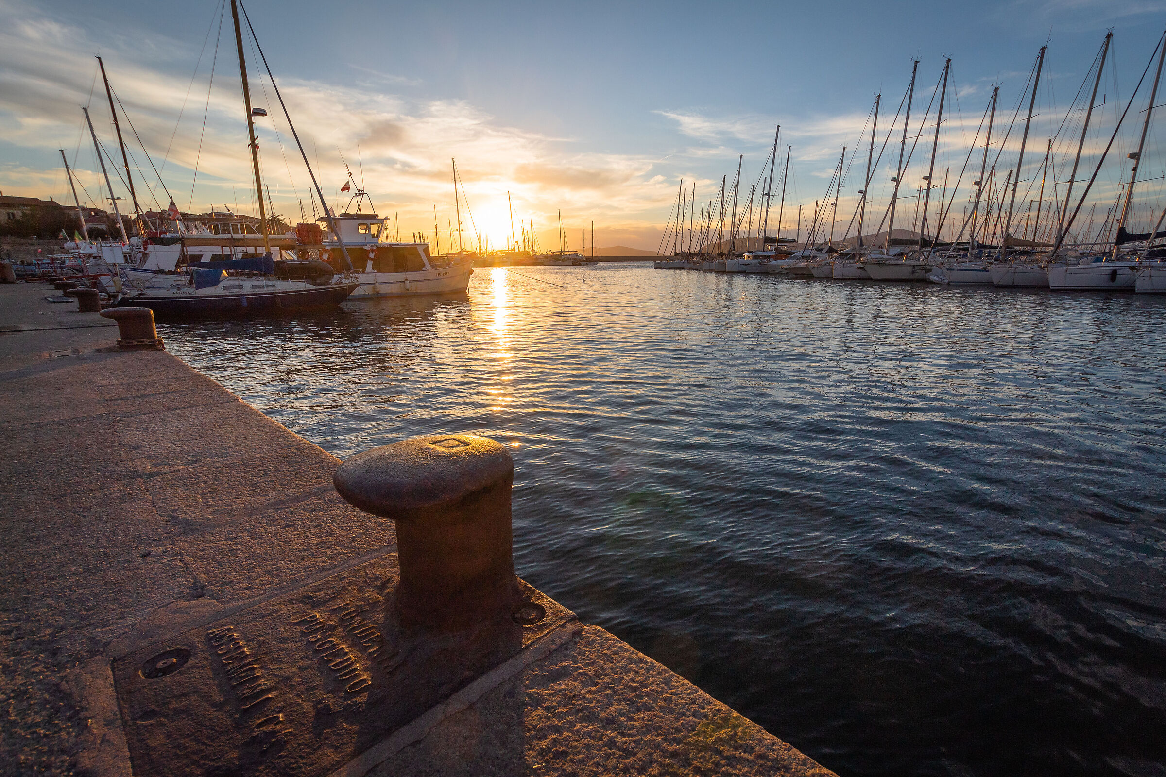 Tramonto al porto di Alghero