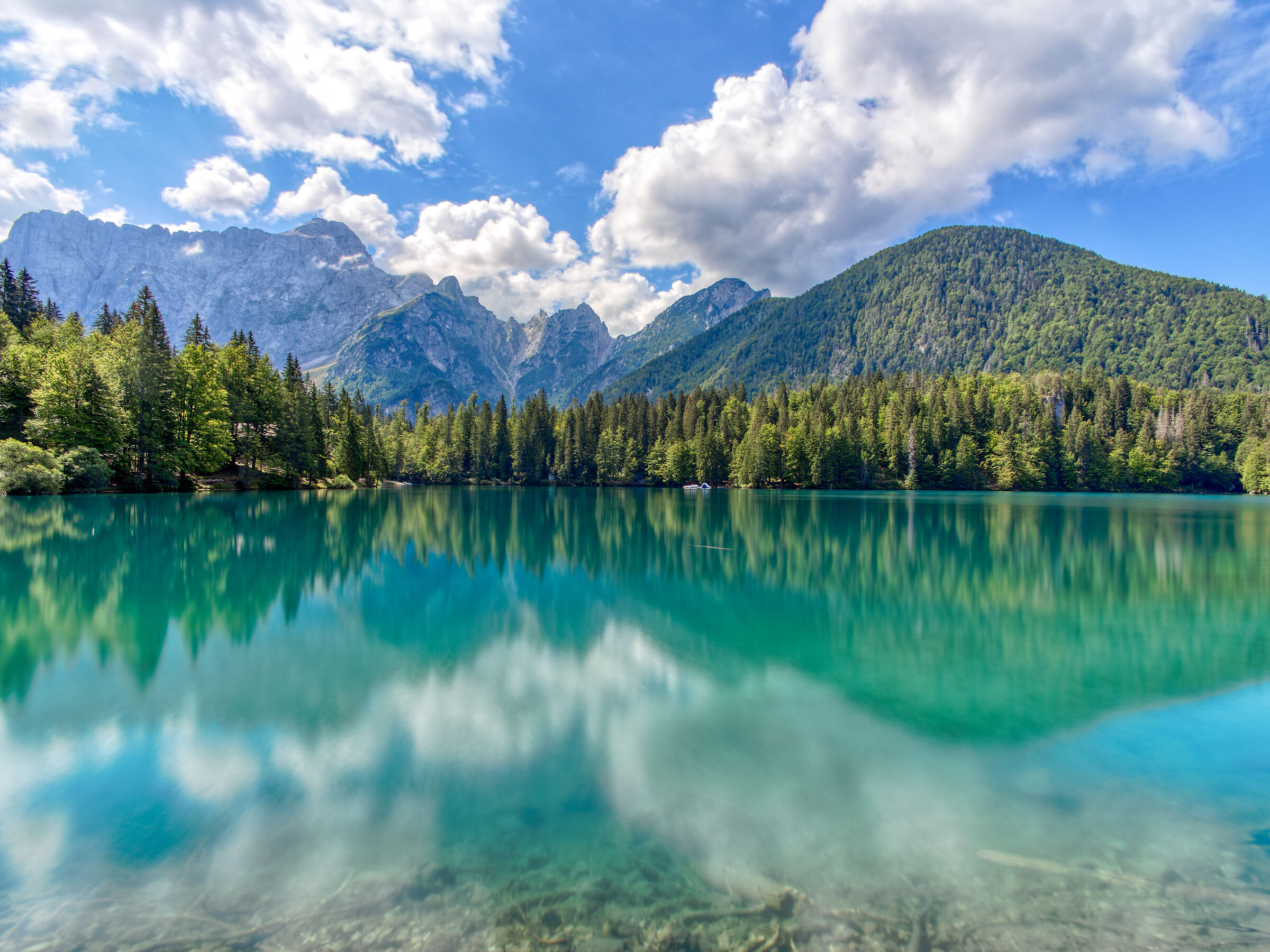 Reflections on Lake Fusine Inferiore