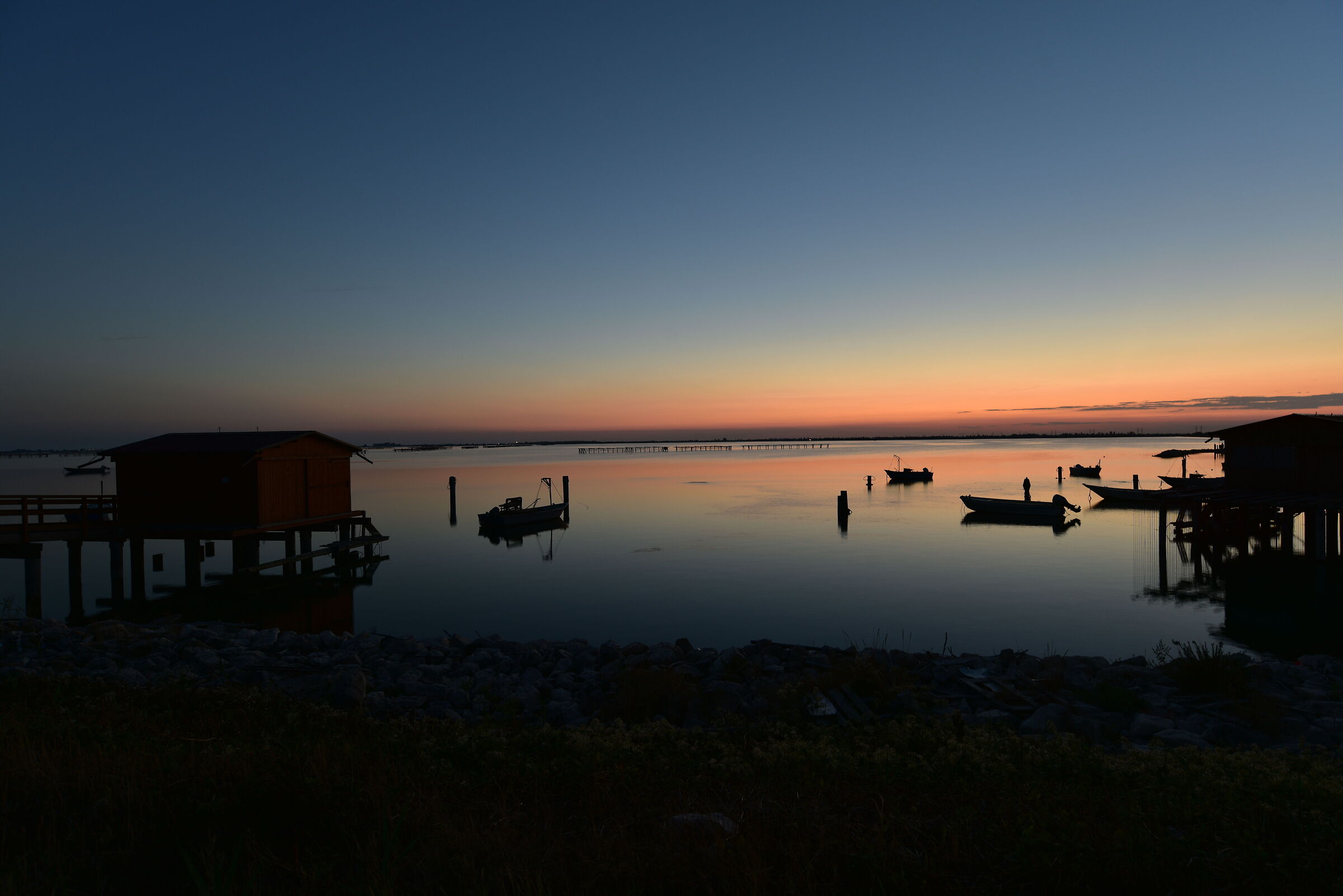 sunset in the lagoon (Sacca di scardovari)