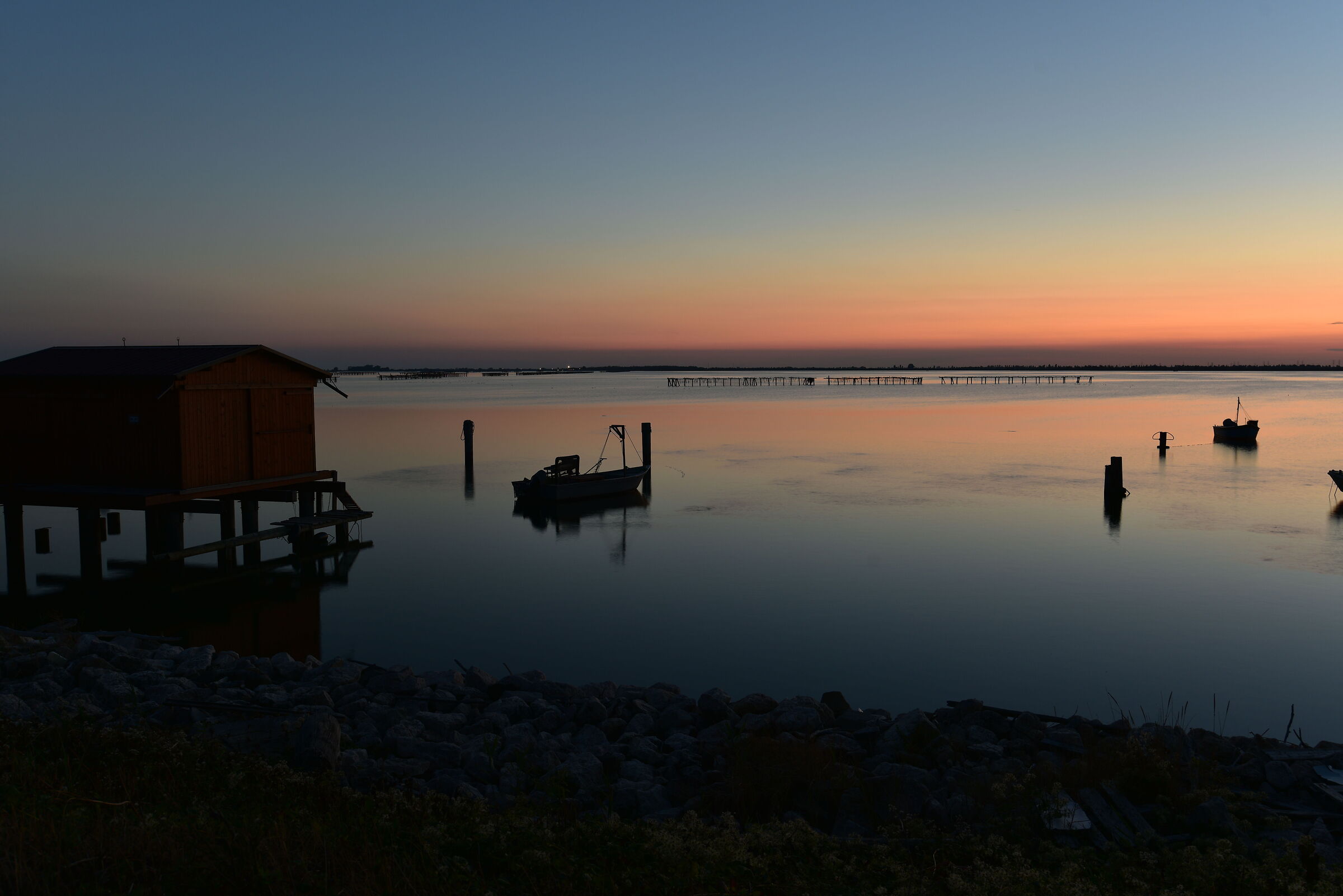 sunset in the lagoon (Sacca di scardovari)