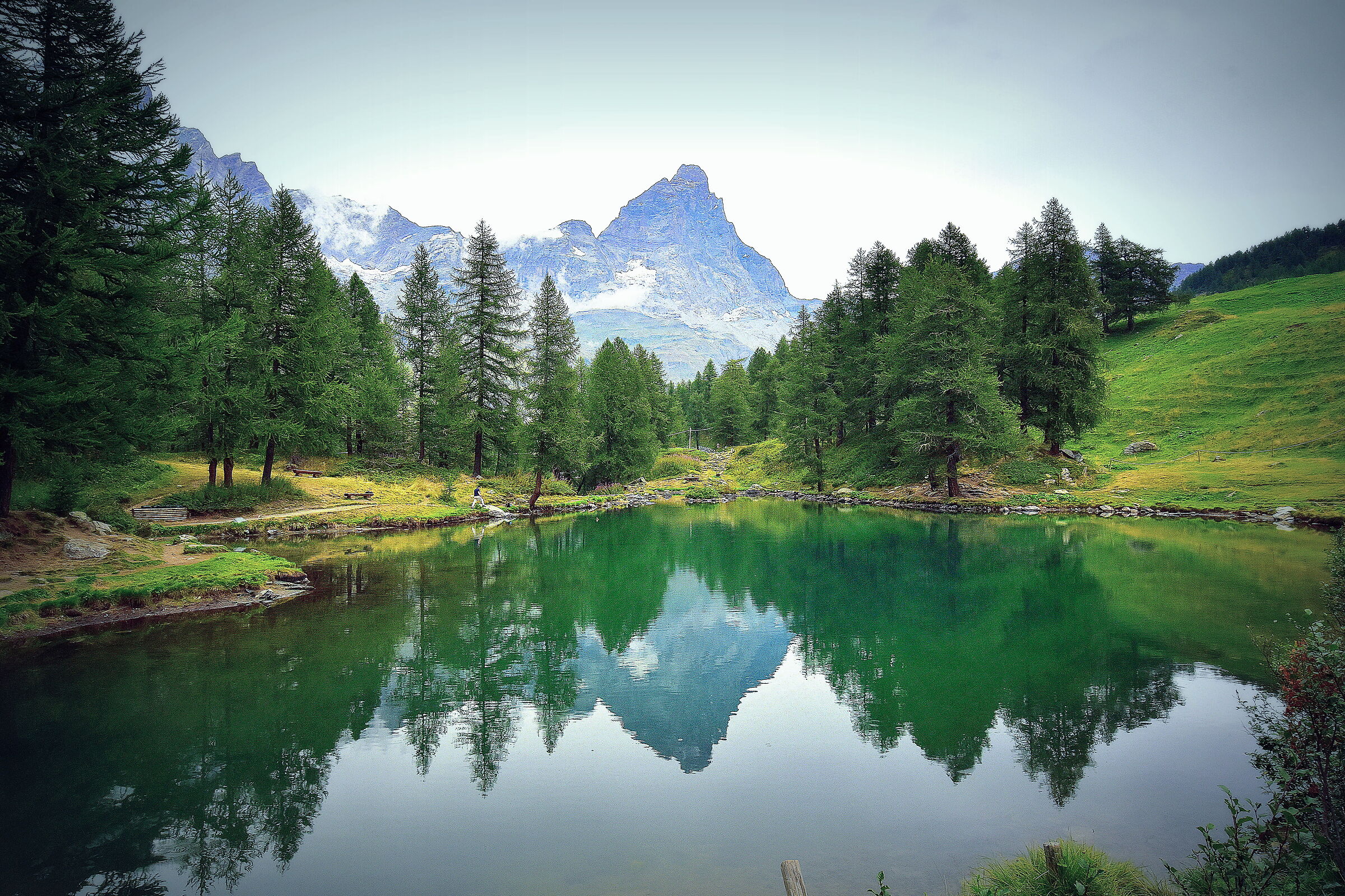 The Matterhorn reflected in the Blue Lake