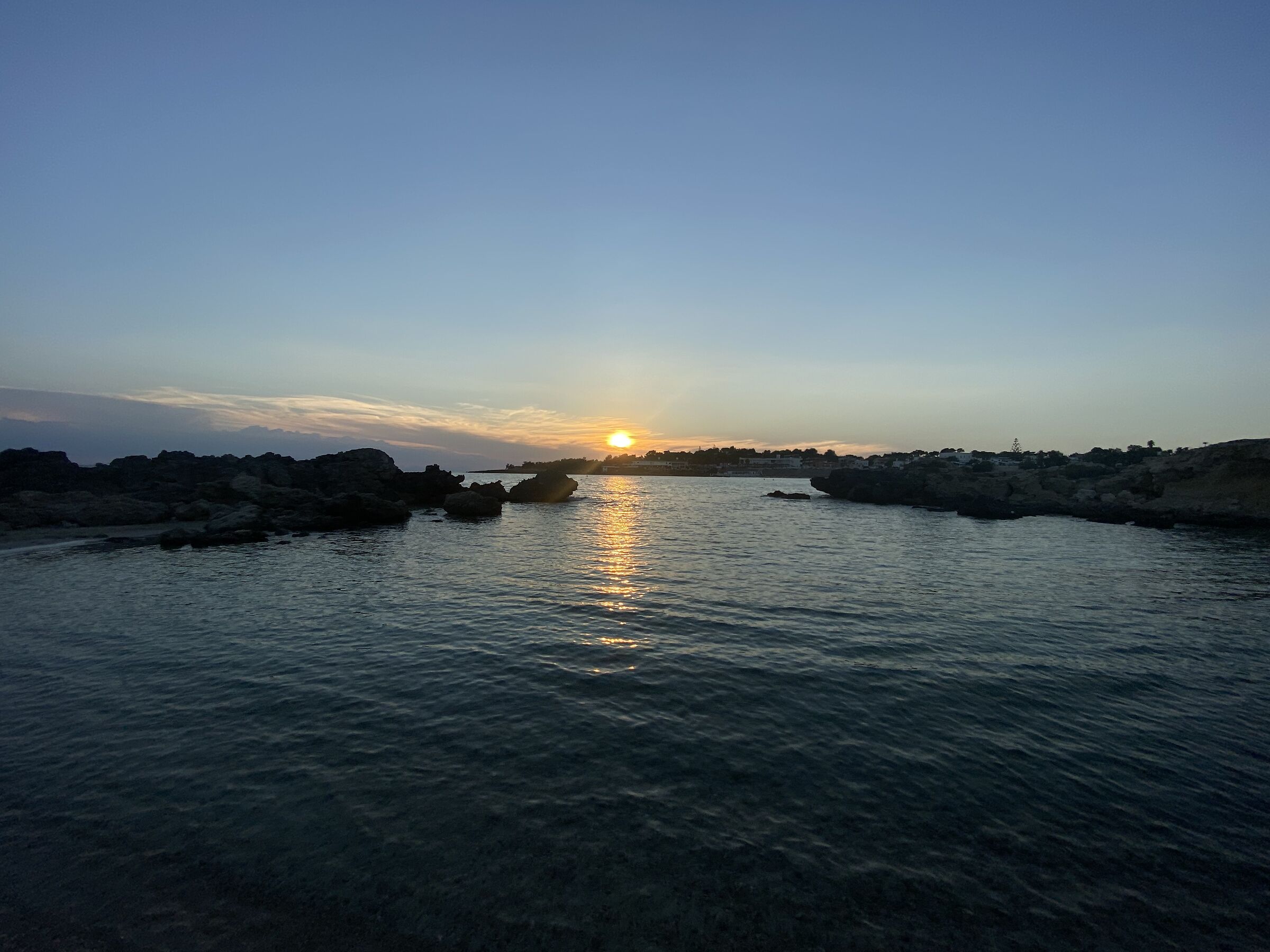 Sunset over the sea