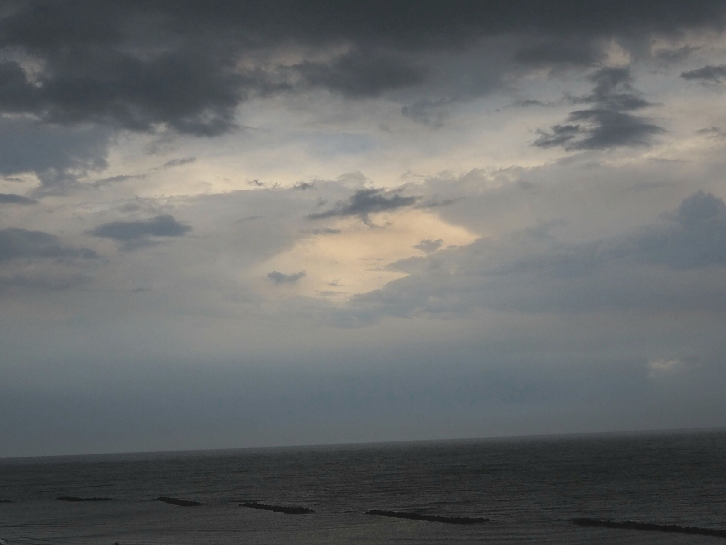 Black clouds over the sea of Pesaro