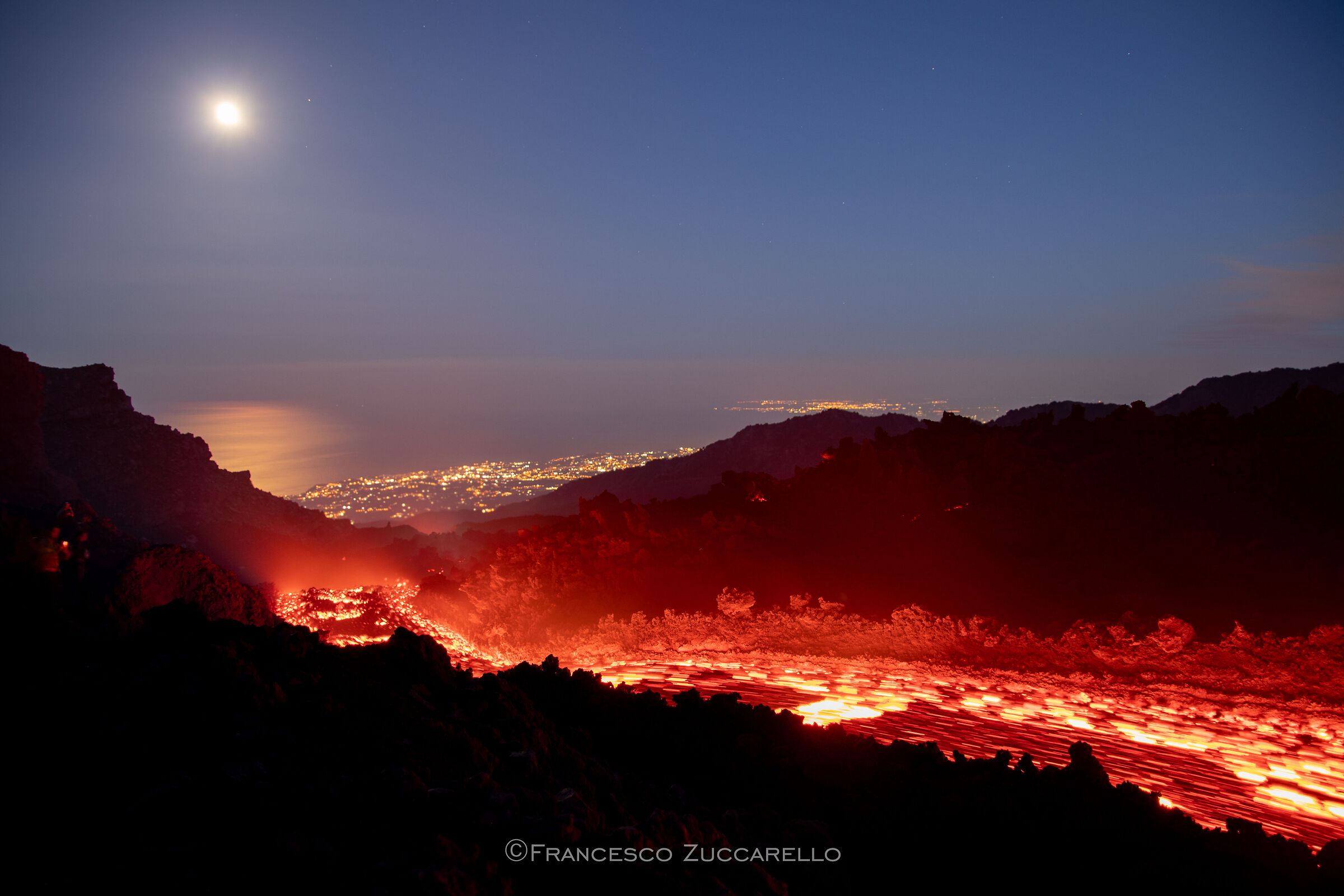Lava and moon