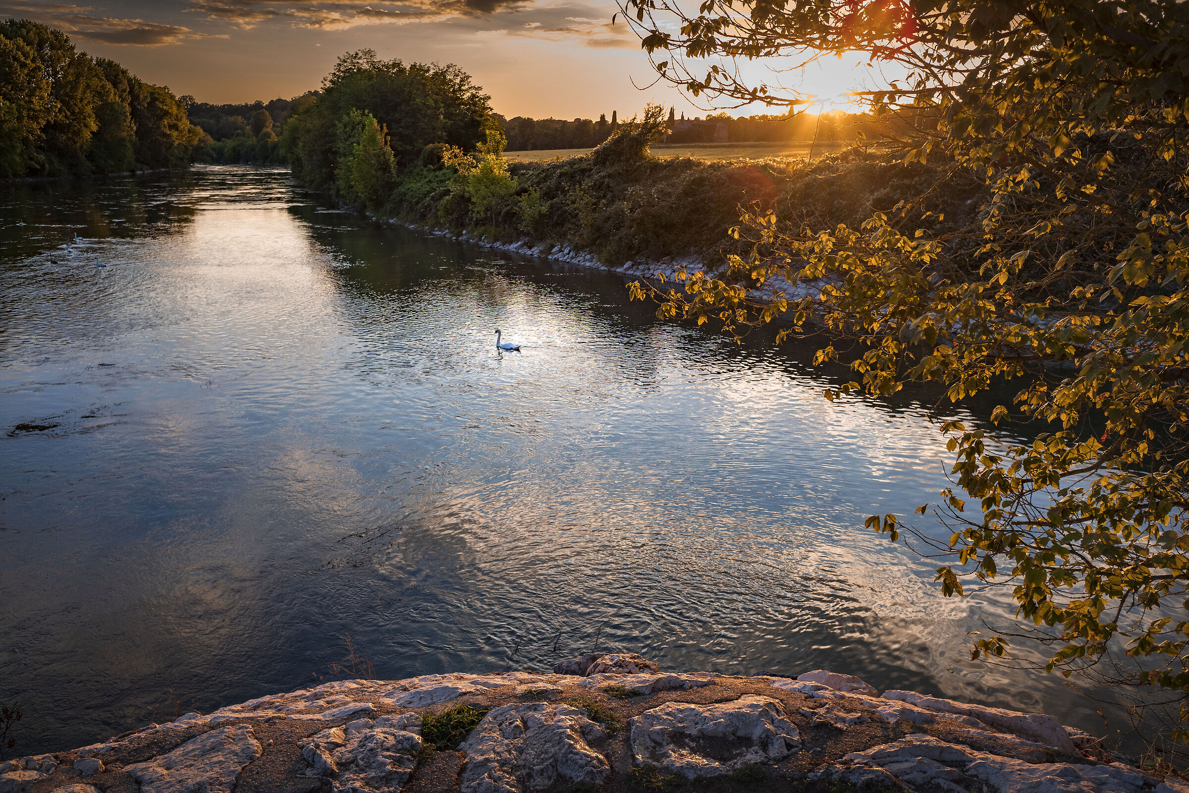 Sunset on the Mincio