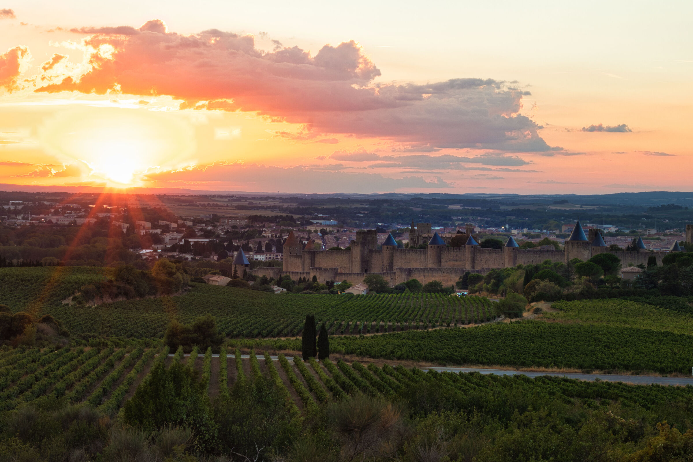 Tramonto Carcassone - Francia