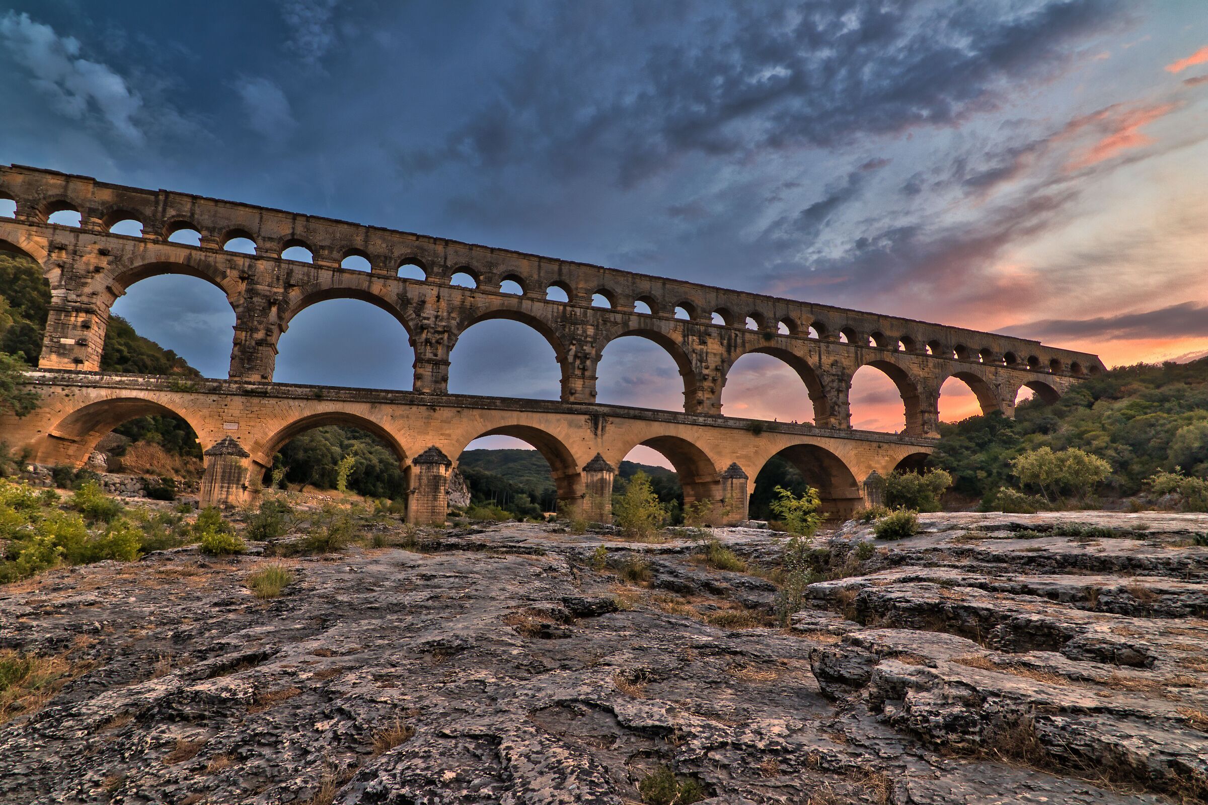 Pont de Gard - Tramonto - Francia