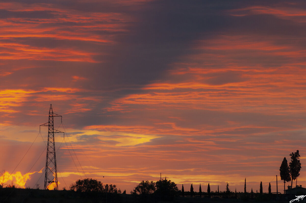 Fiery sunrise