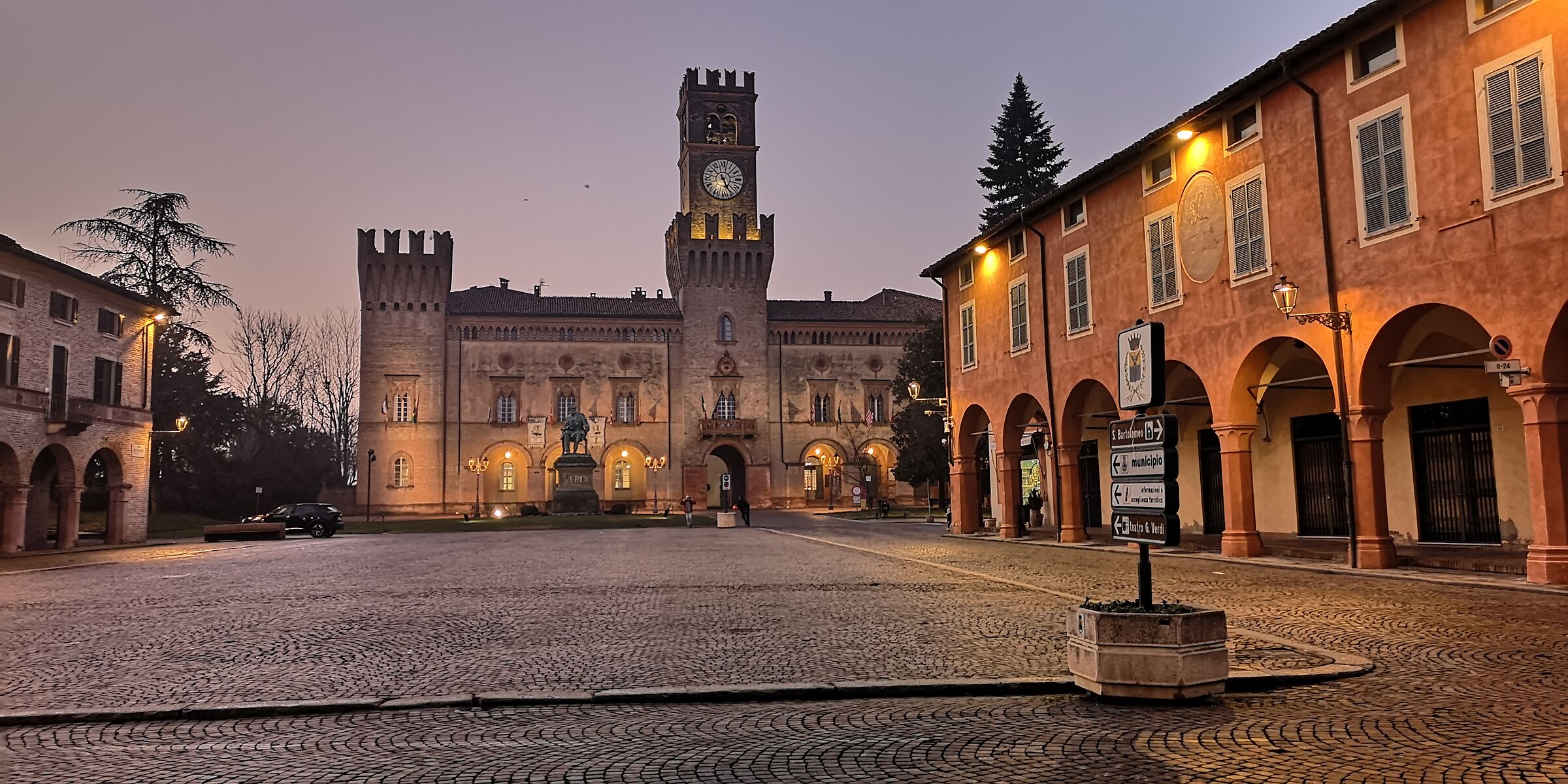 Piazza Verdi at night