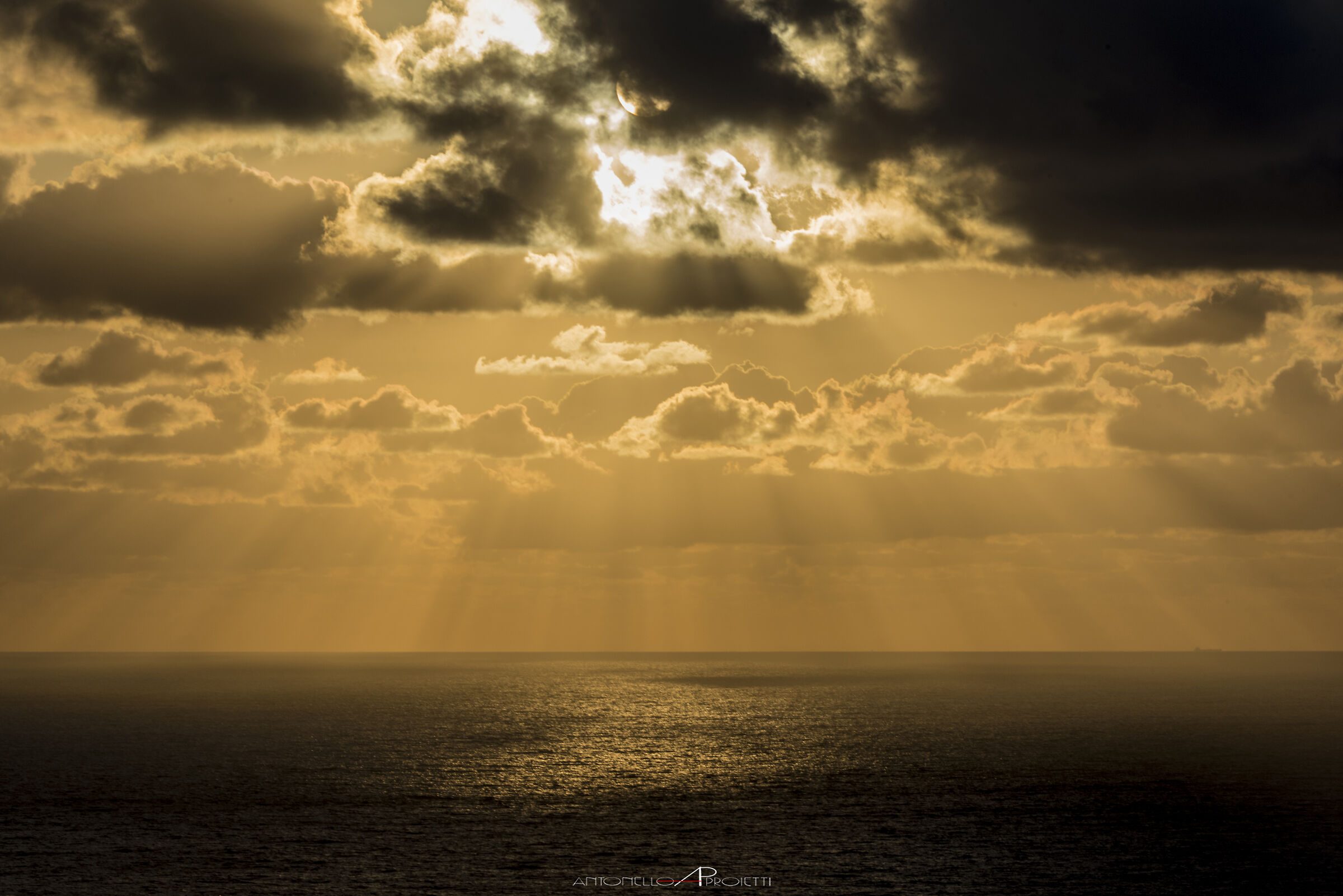 Golden hour on the sea