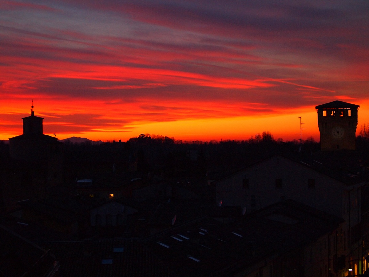 Montecchio And Sunset