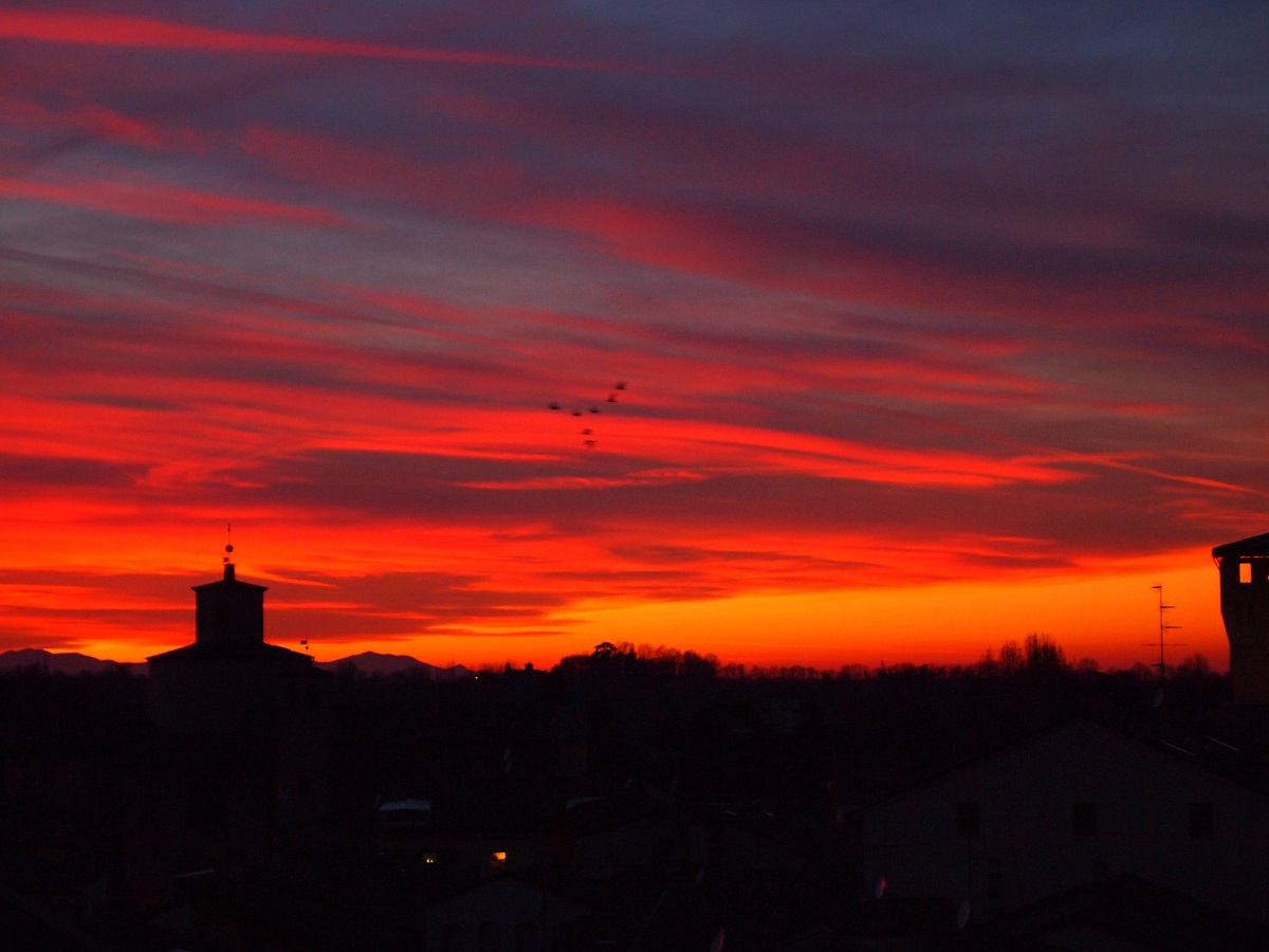 Montecchio And Sunset