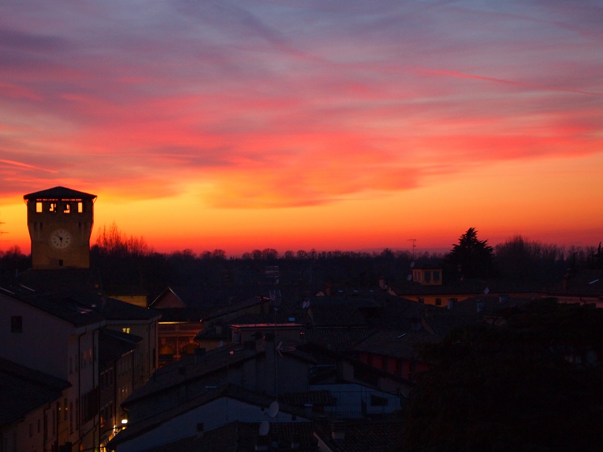 Montecchio And Sunset