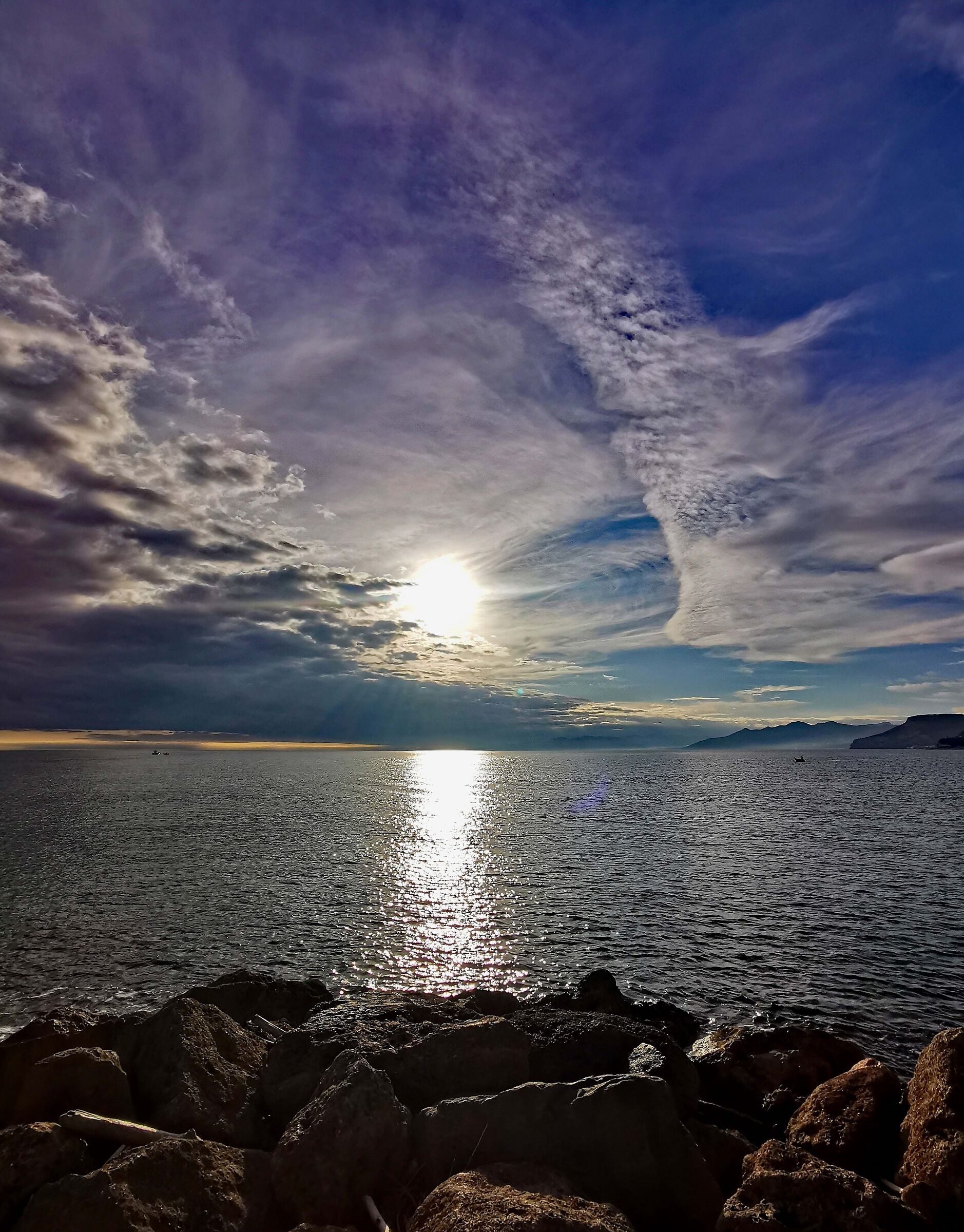Tramonto invernale in Liguria (cellulare)