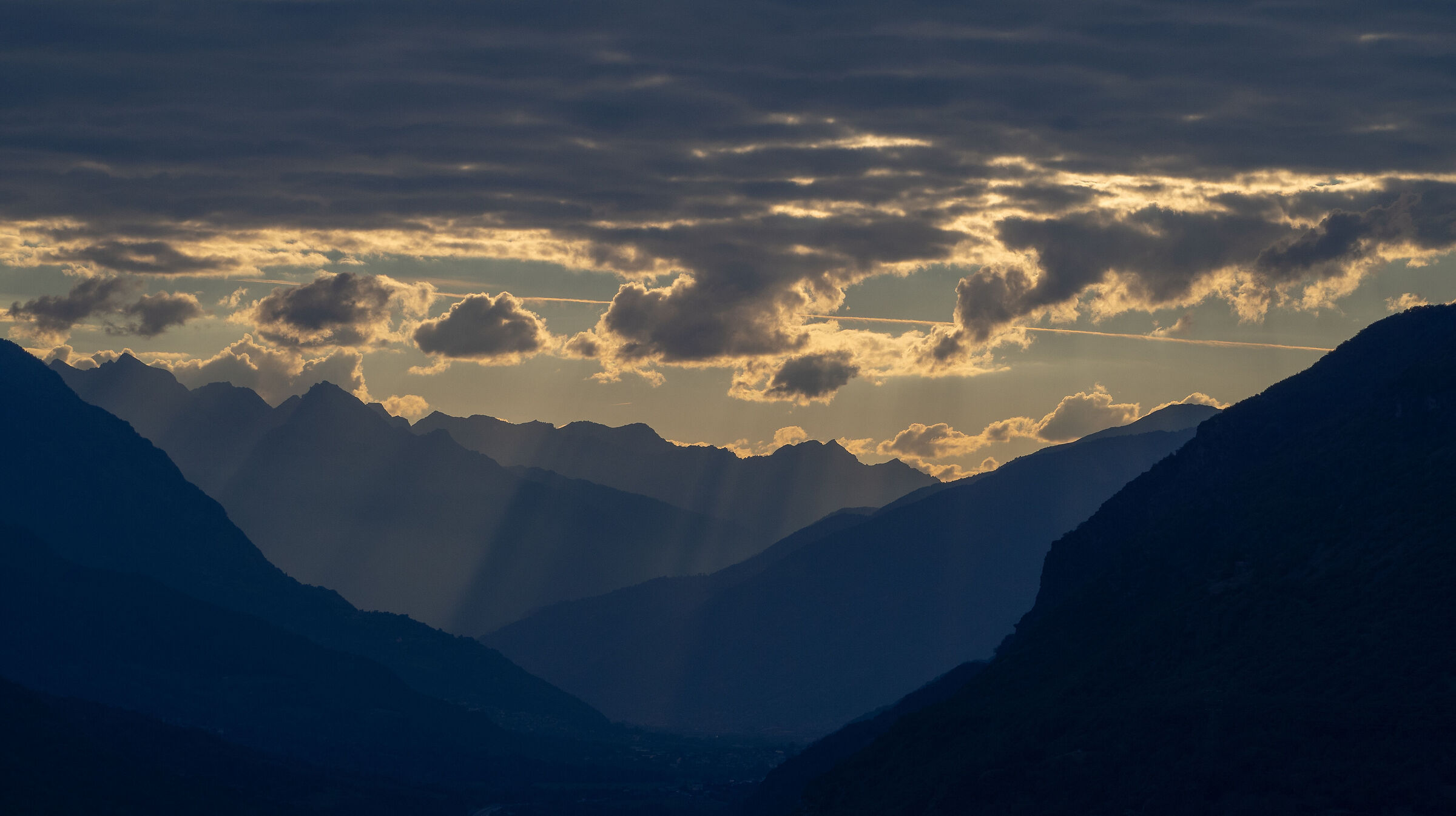 Tramonto verso Aosta