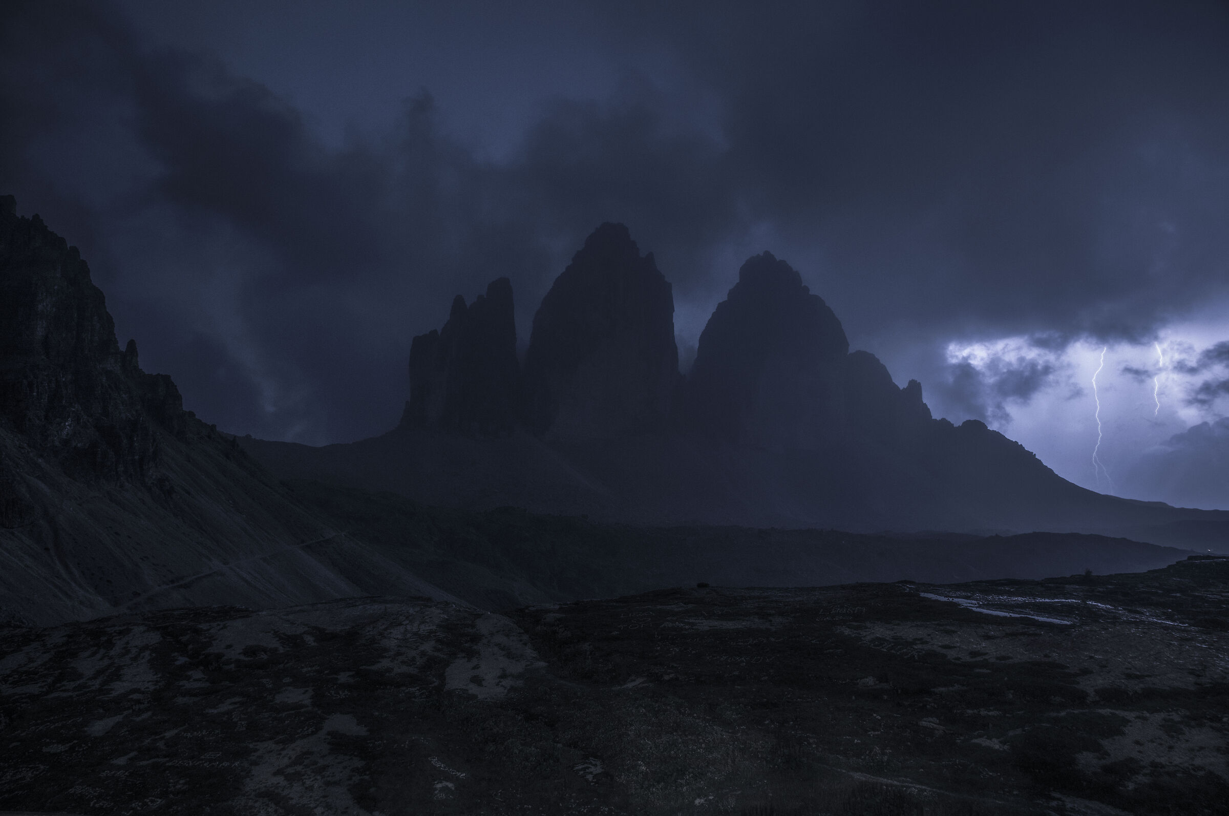 The Three Peaks and the Storm