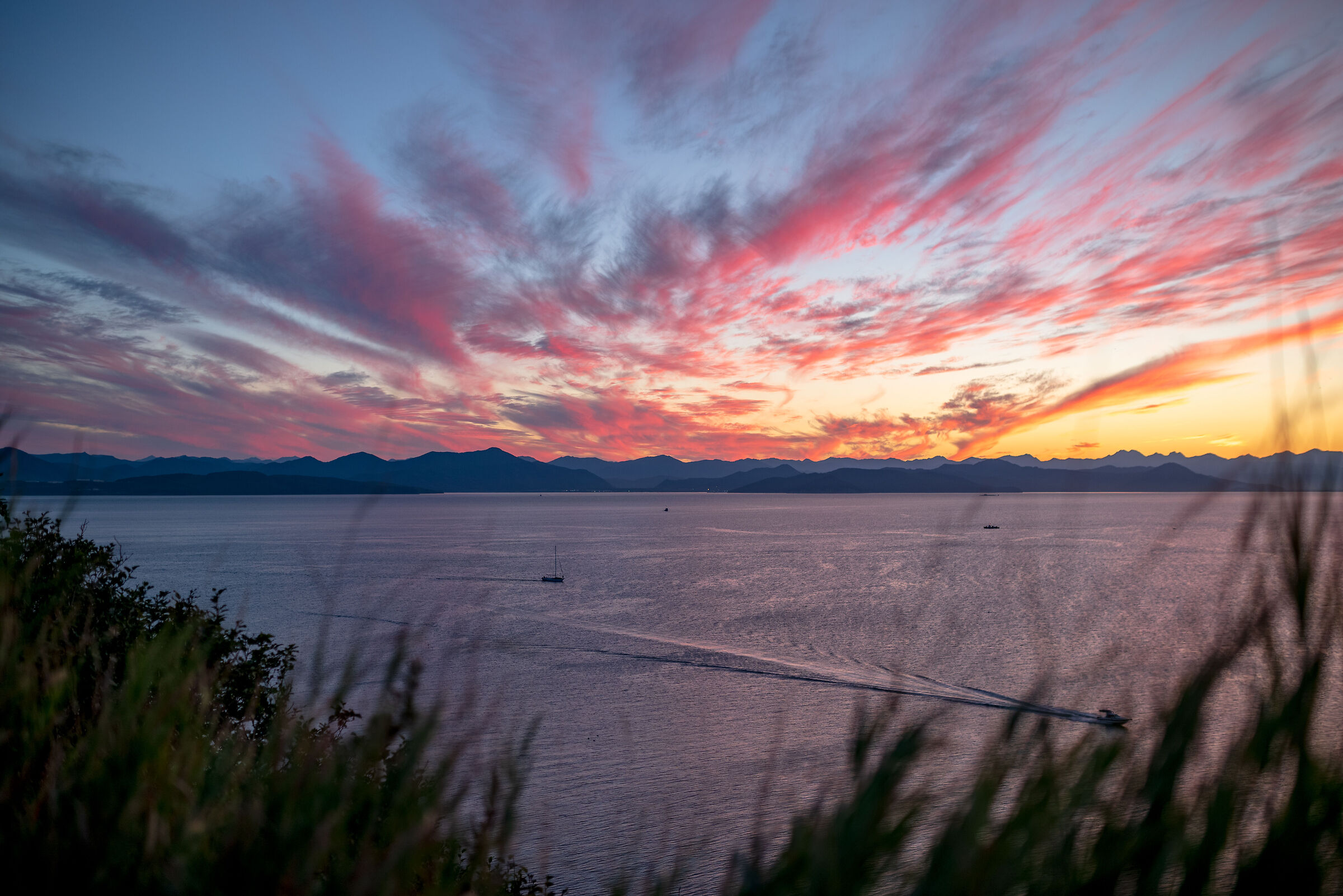 Un tramonto infuocato