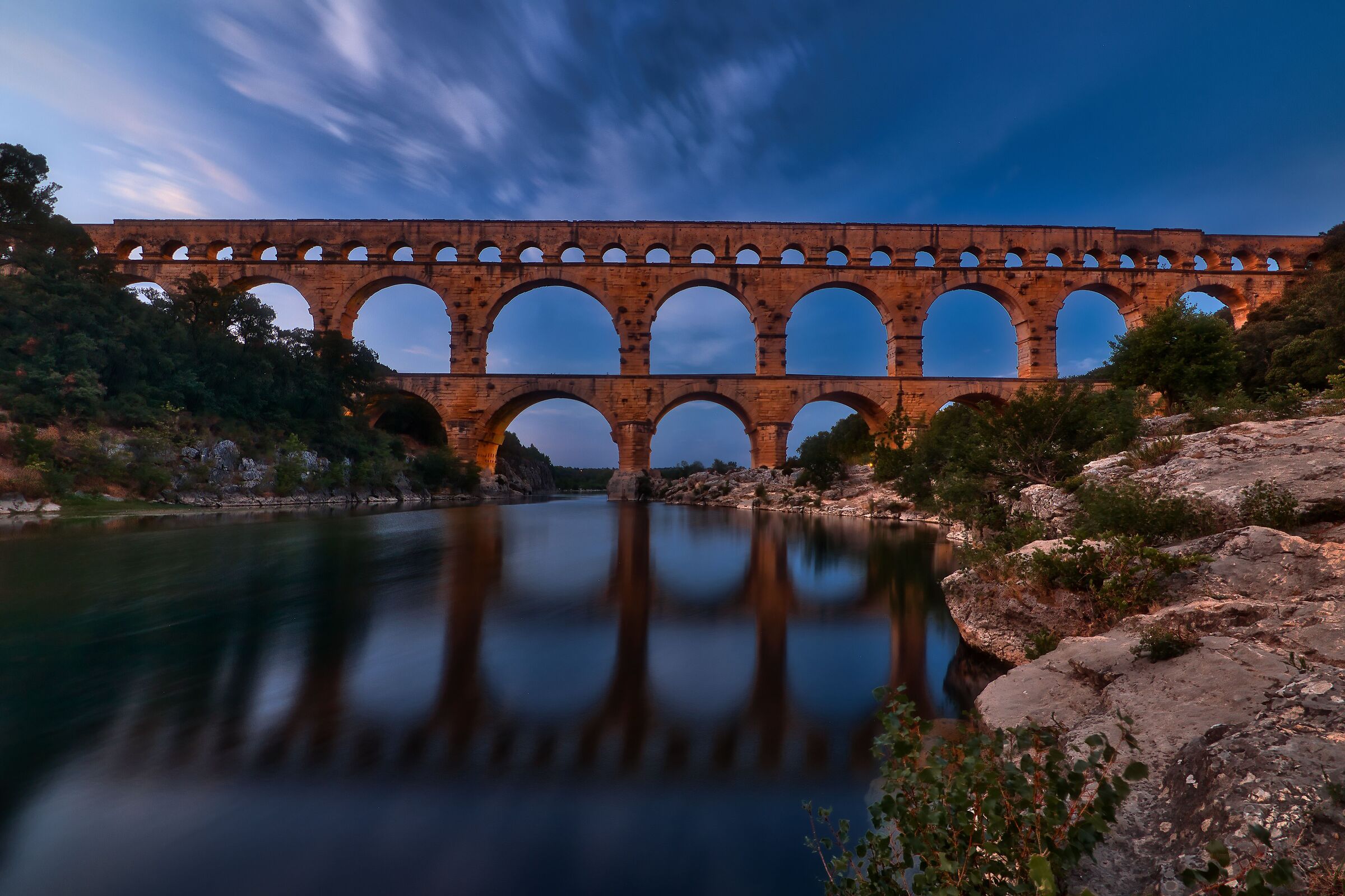 Pont de Gard - Blue Hour - France