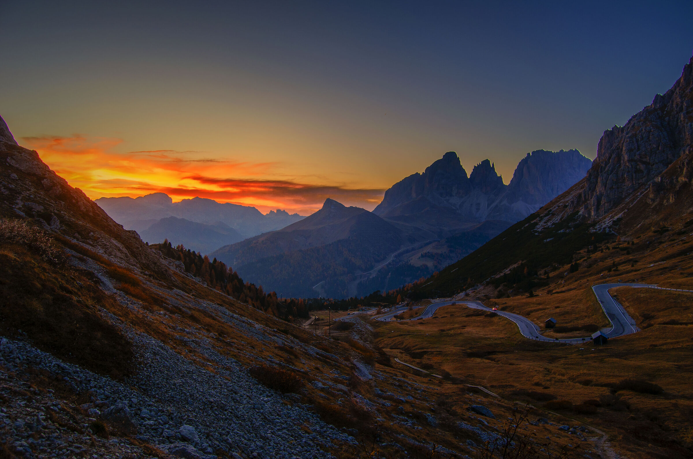 Sunset at Sassolungo