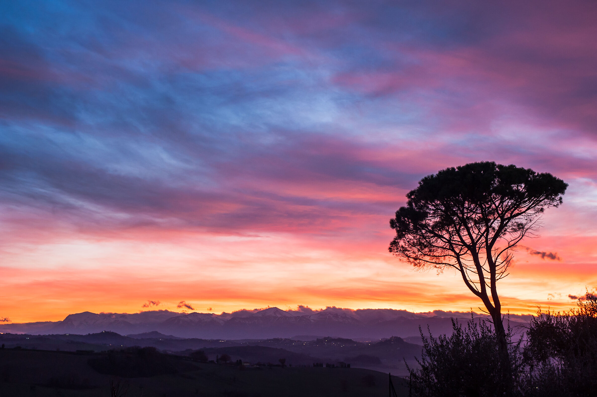 Tramonto sui sibillini