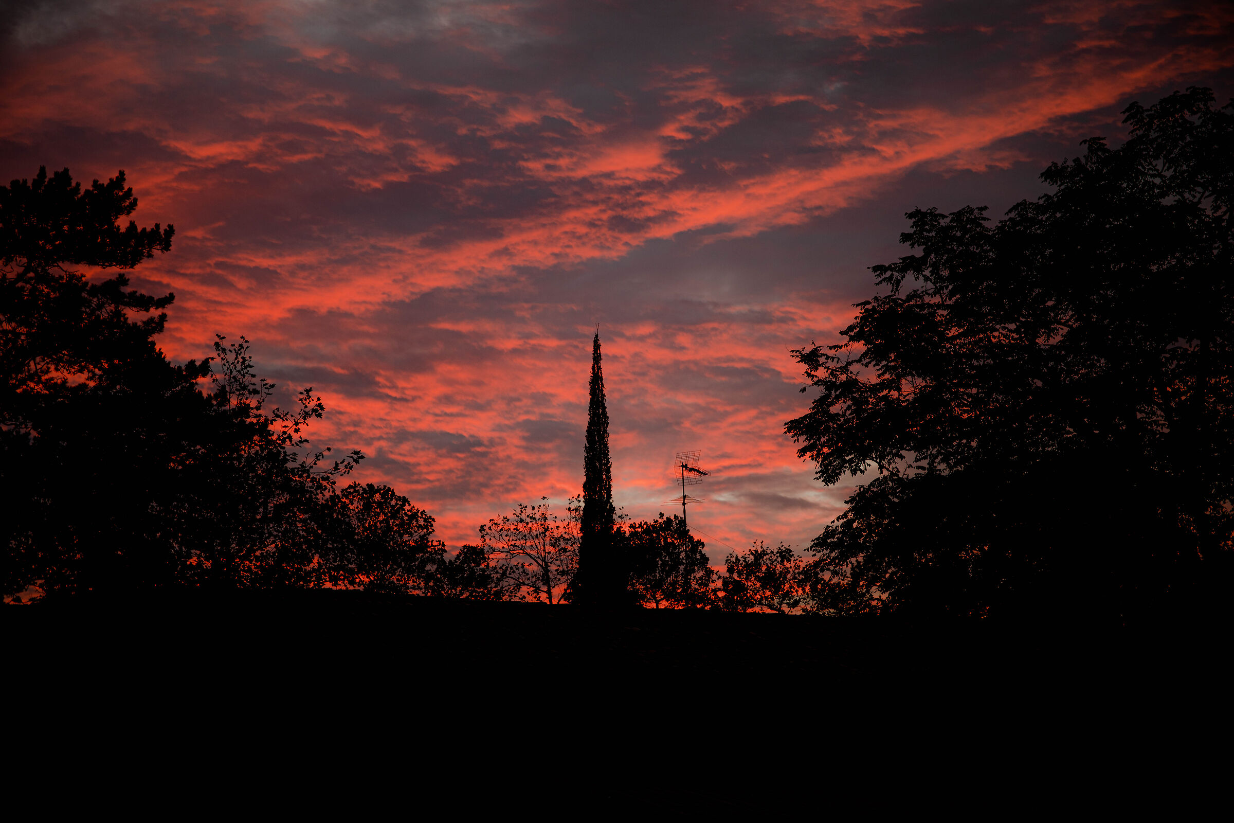 Sunset in the city