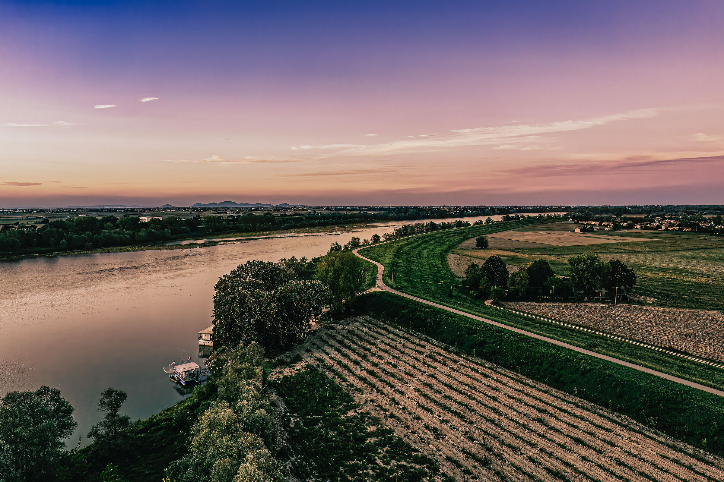 Drone photography to the centuries-old Poplar Sunset on the ...