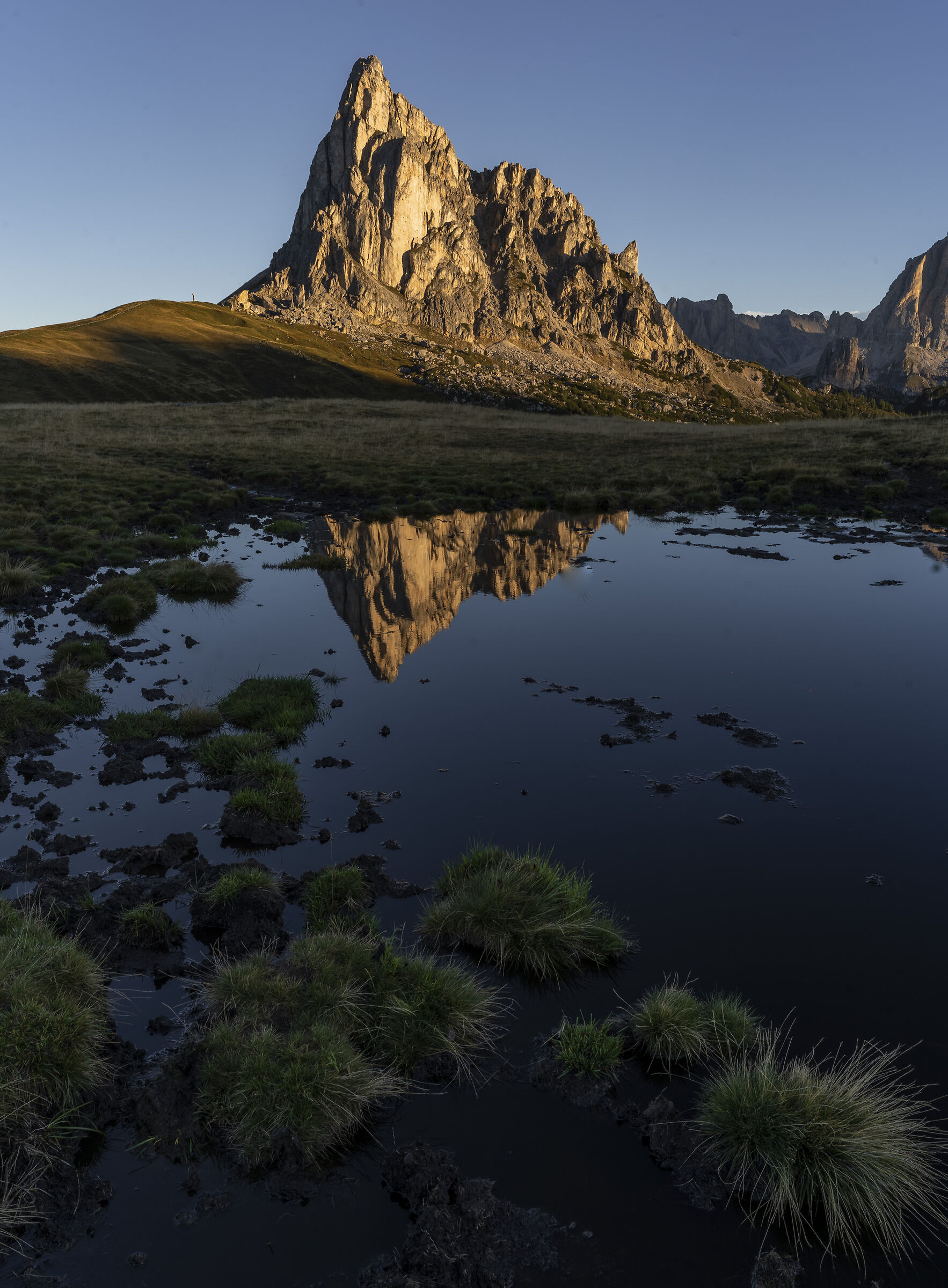A serene sunrise at Passo Giau