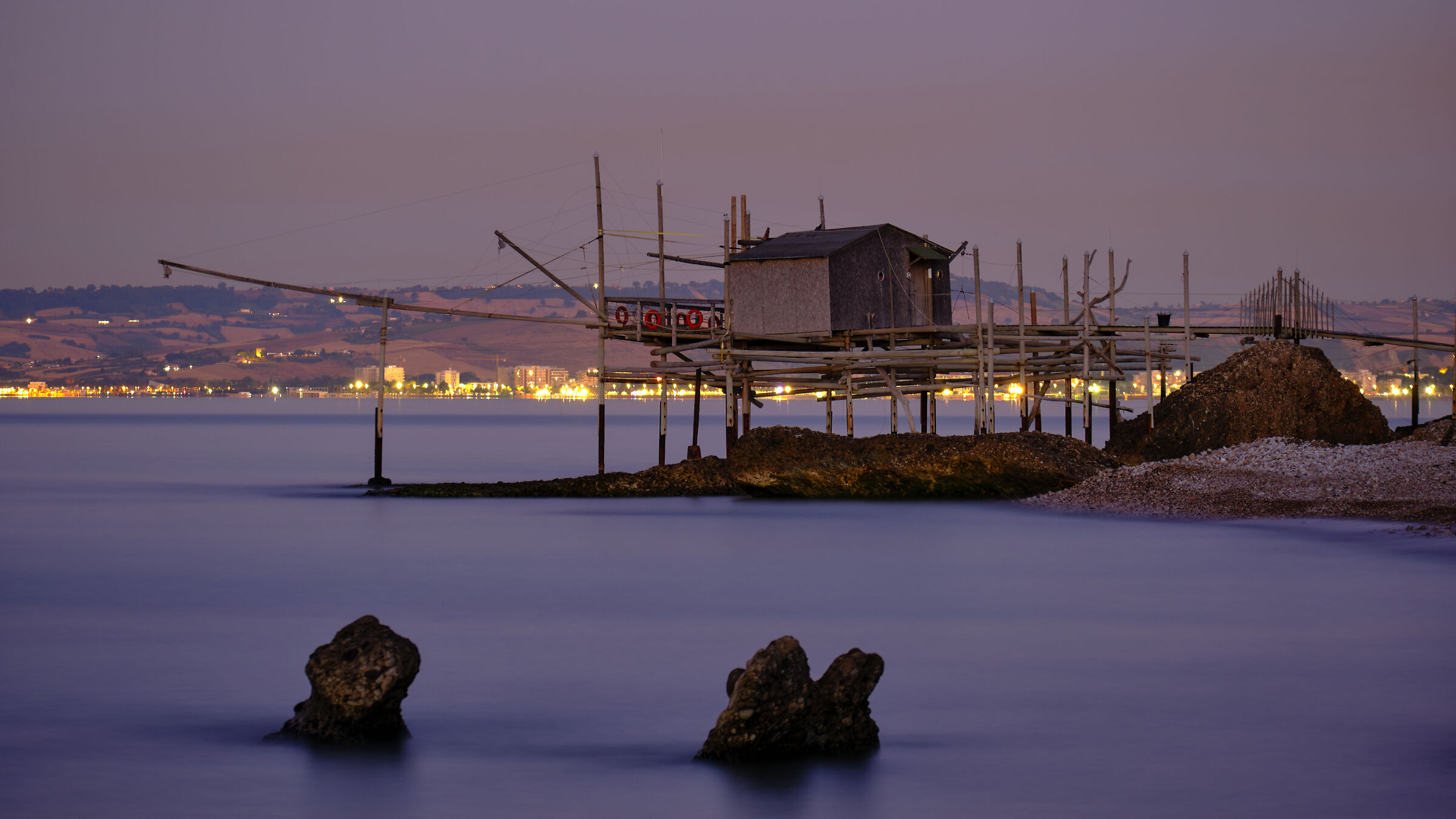 Sunset at the trabocco, Vasto