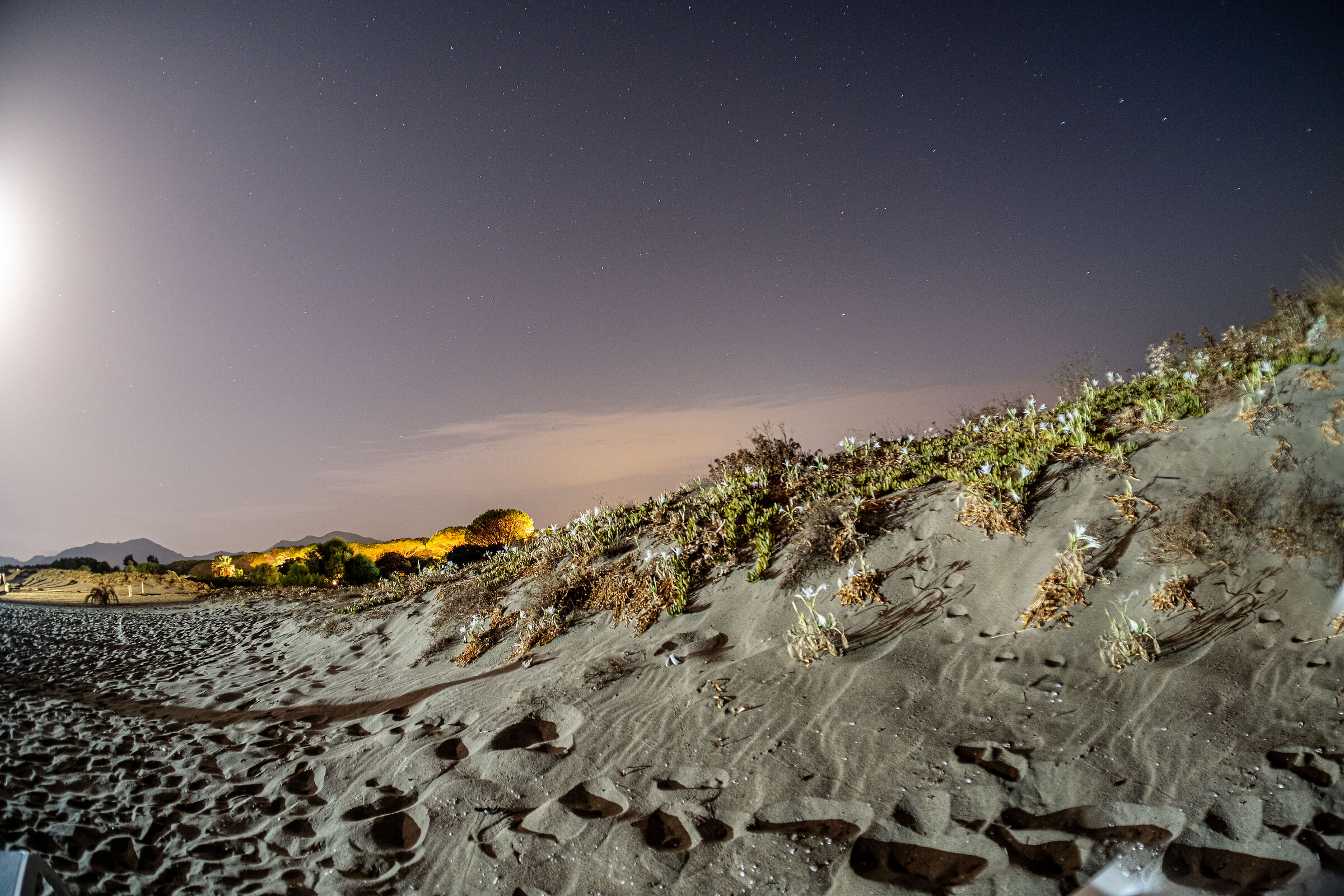 beach colostrai - night