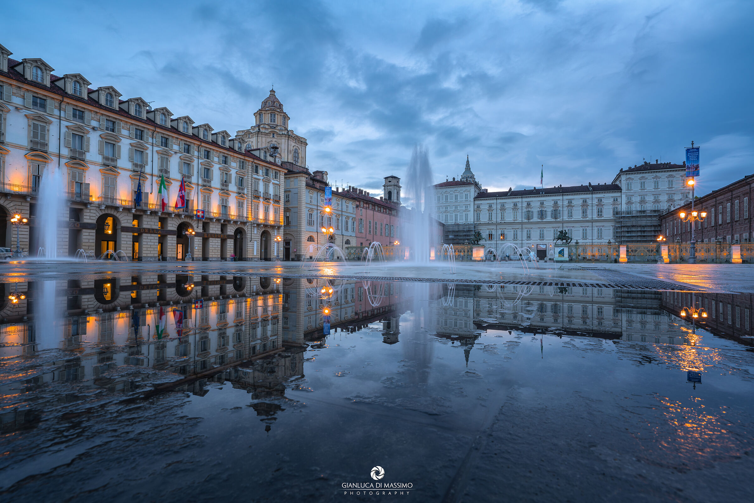 The dawn of Piazza Castello