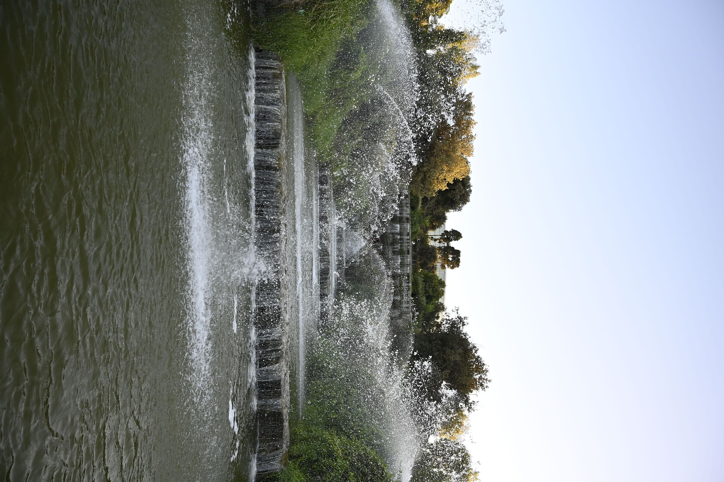 Giardino delle cascate del laghetto dell'Eur