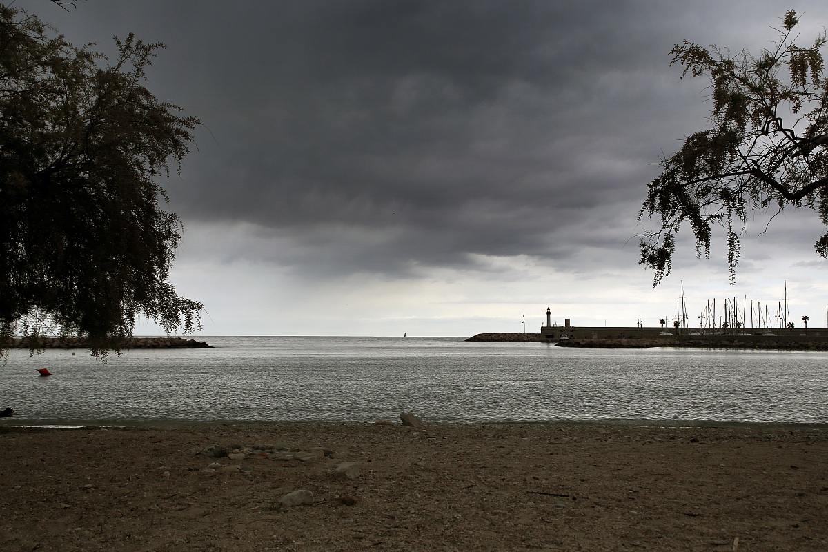 Thunderstorm over the sea