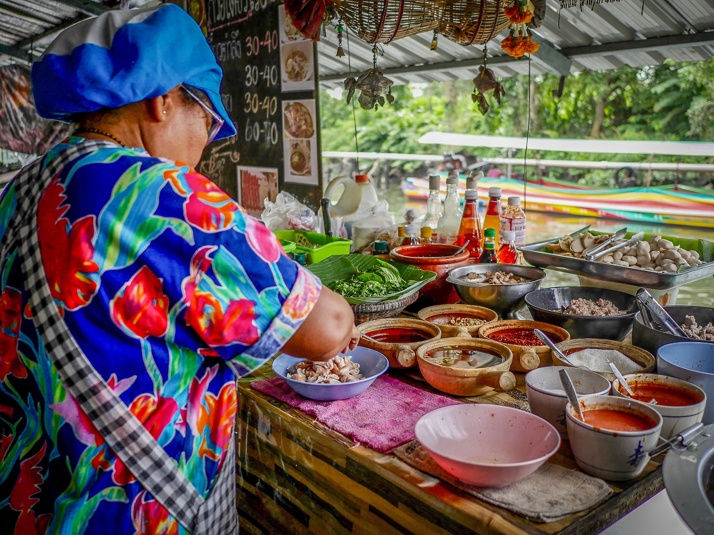 Bangkok, mercato galleggiante di Taling Chan