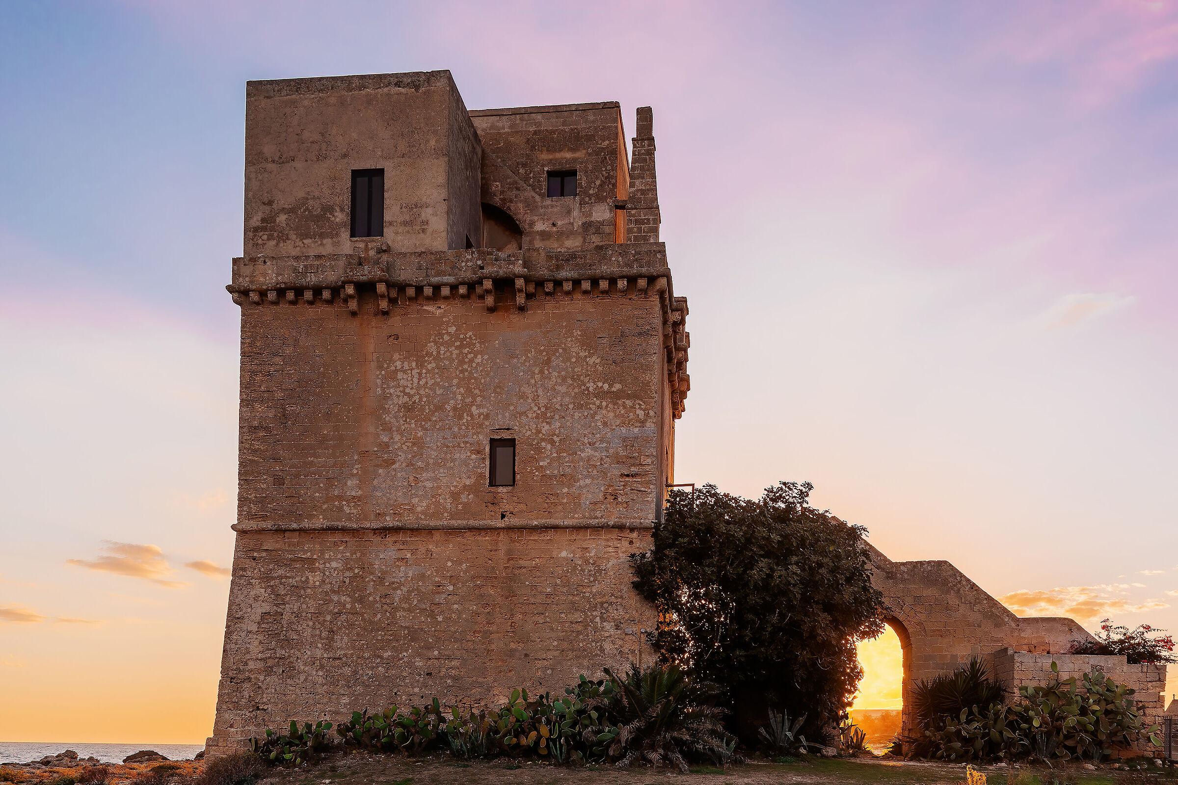 Torre Collimena al tramonto