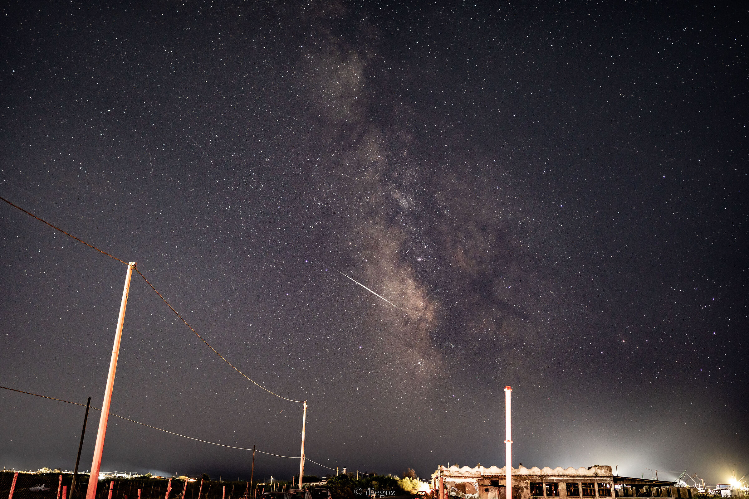 Milky Way with flare iridium