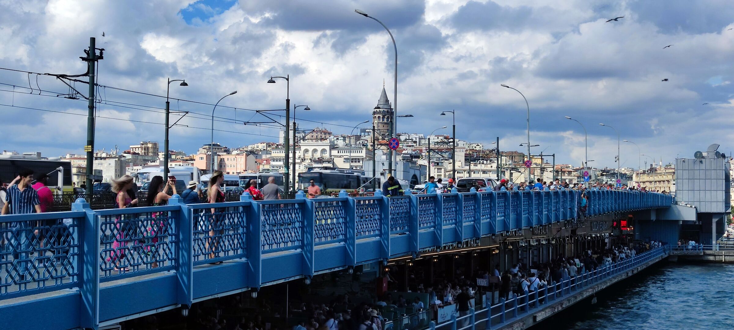 Above the Galata Bridge... There is Pierin who caught it