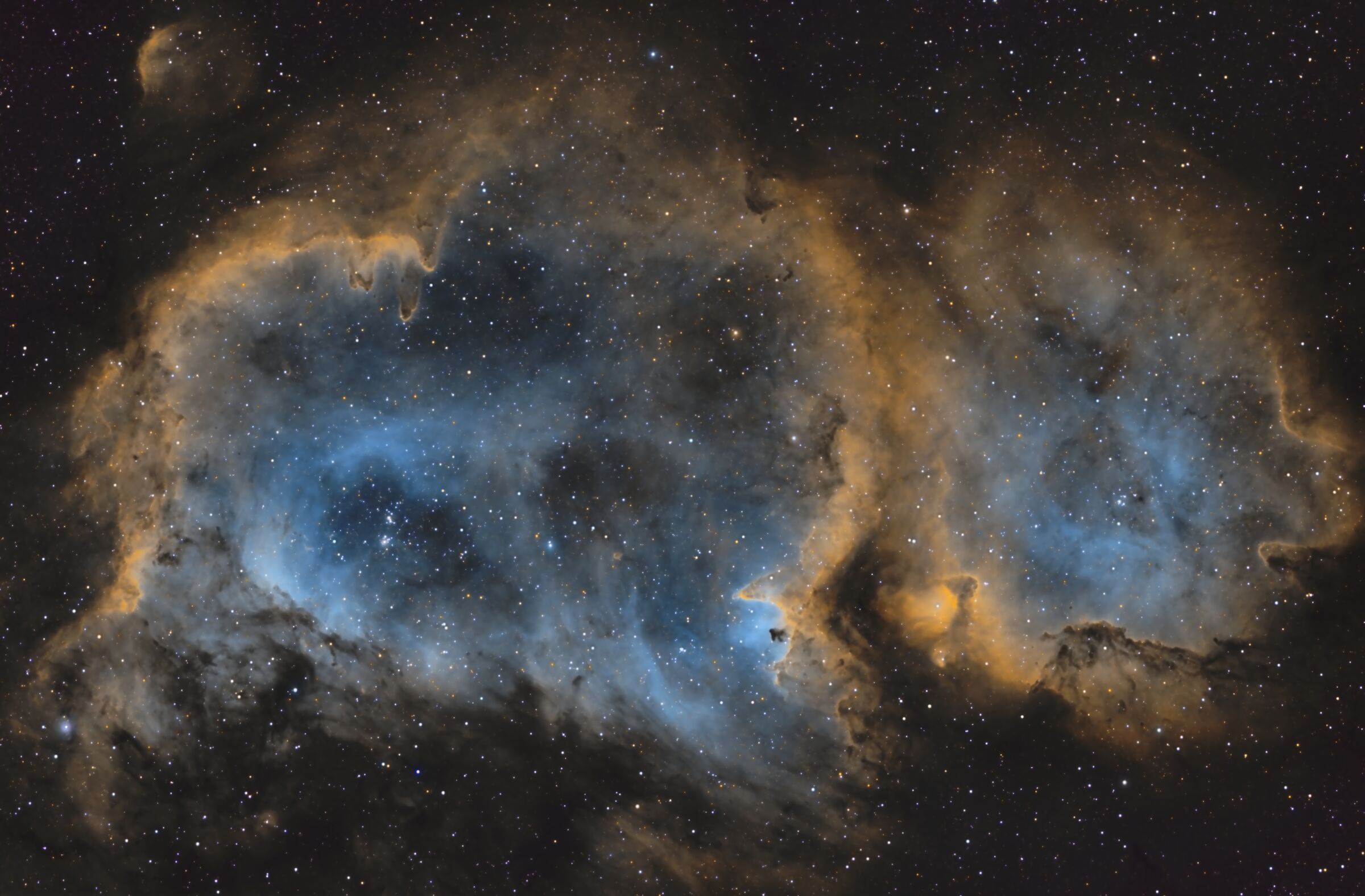 Nebulosa Anima in Cassiopea Hubble Palette