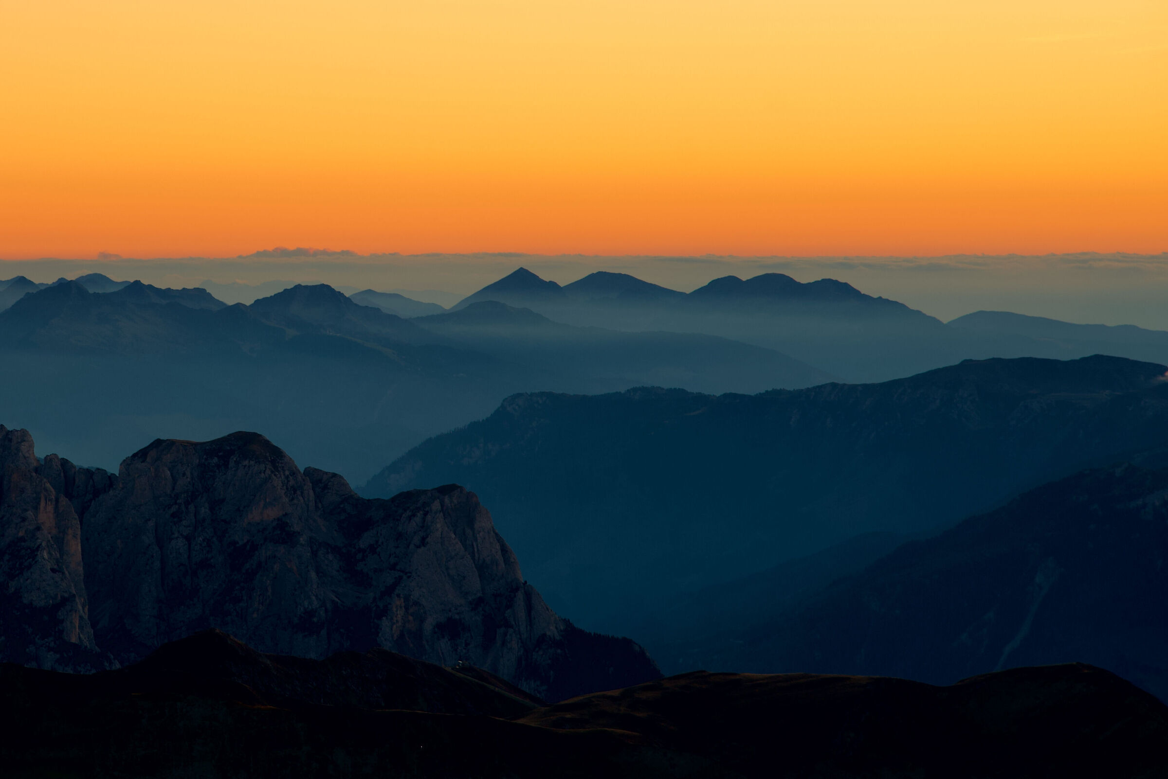 Dolomites at Sunset