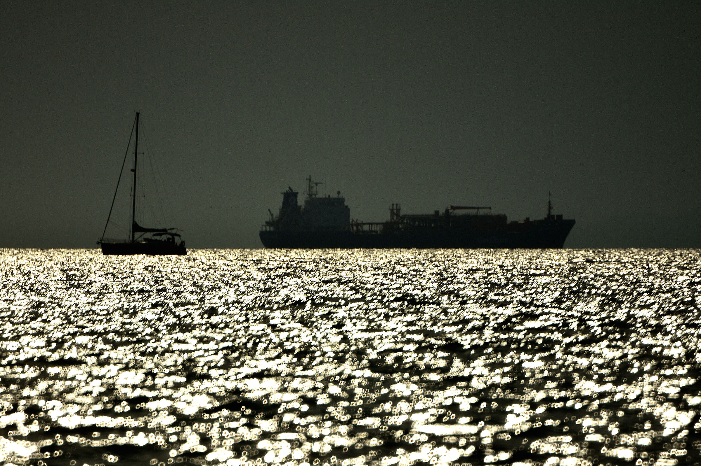 Sailing on a silver carpet