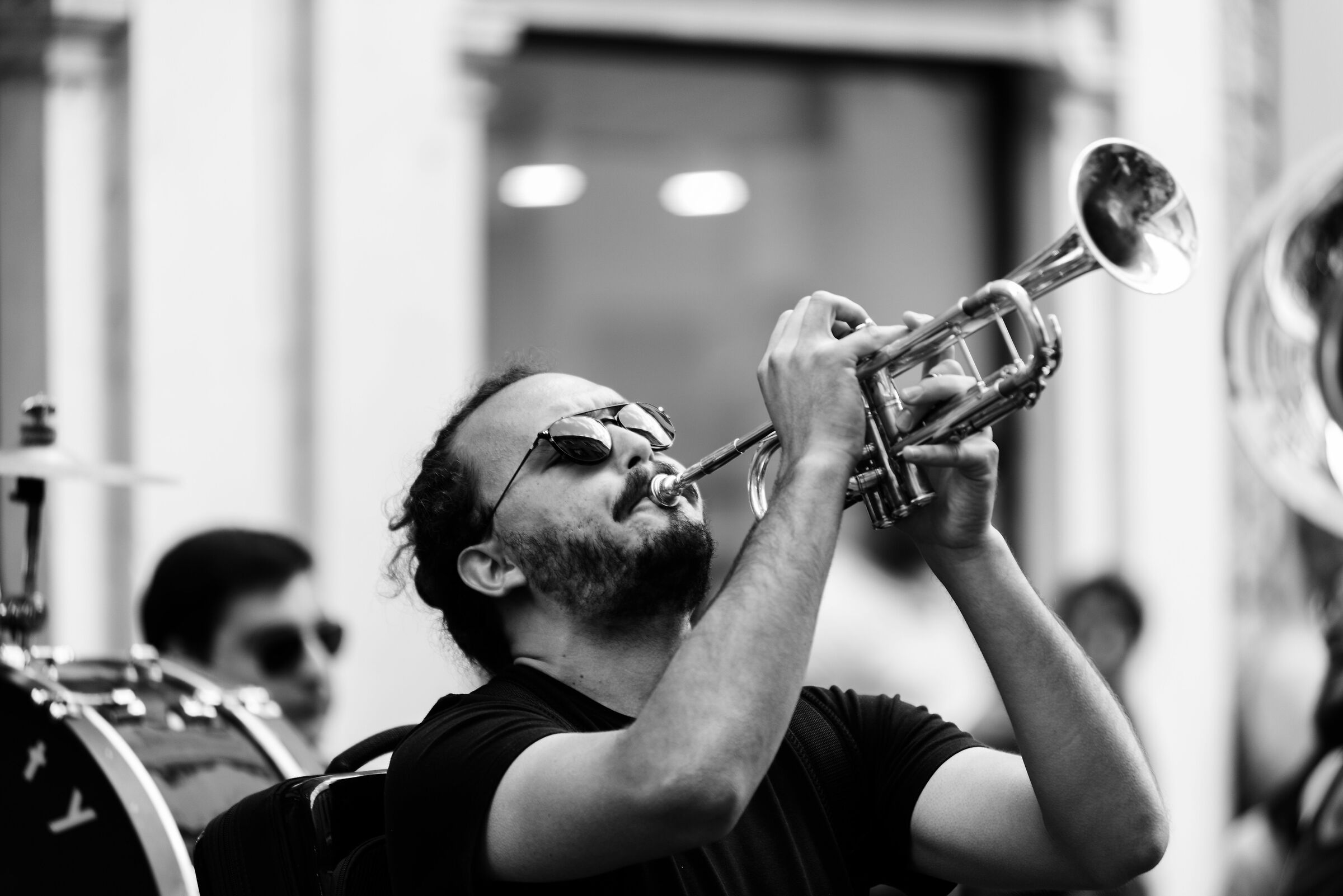 Street musicians at the busker festival in Salò
