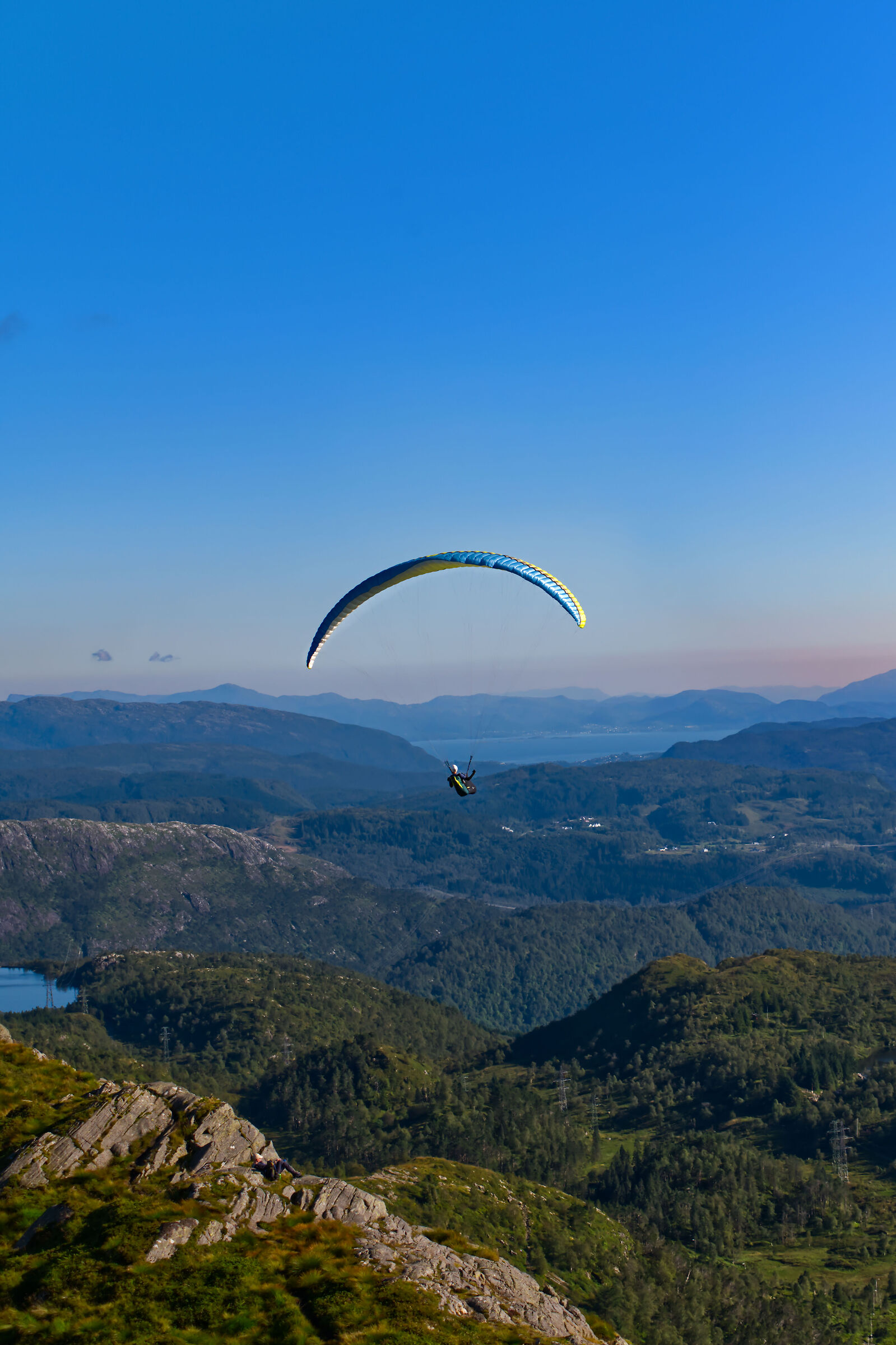 Parapendio su Bergen