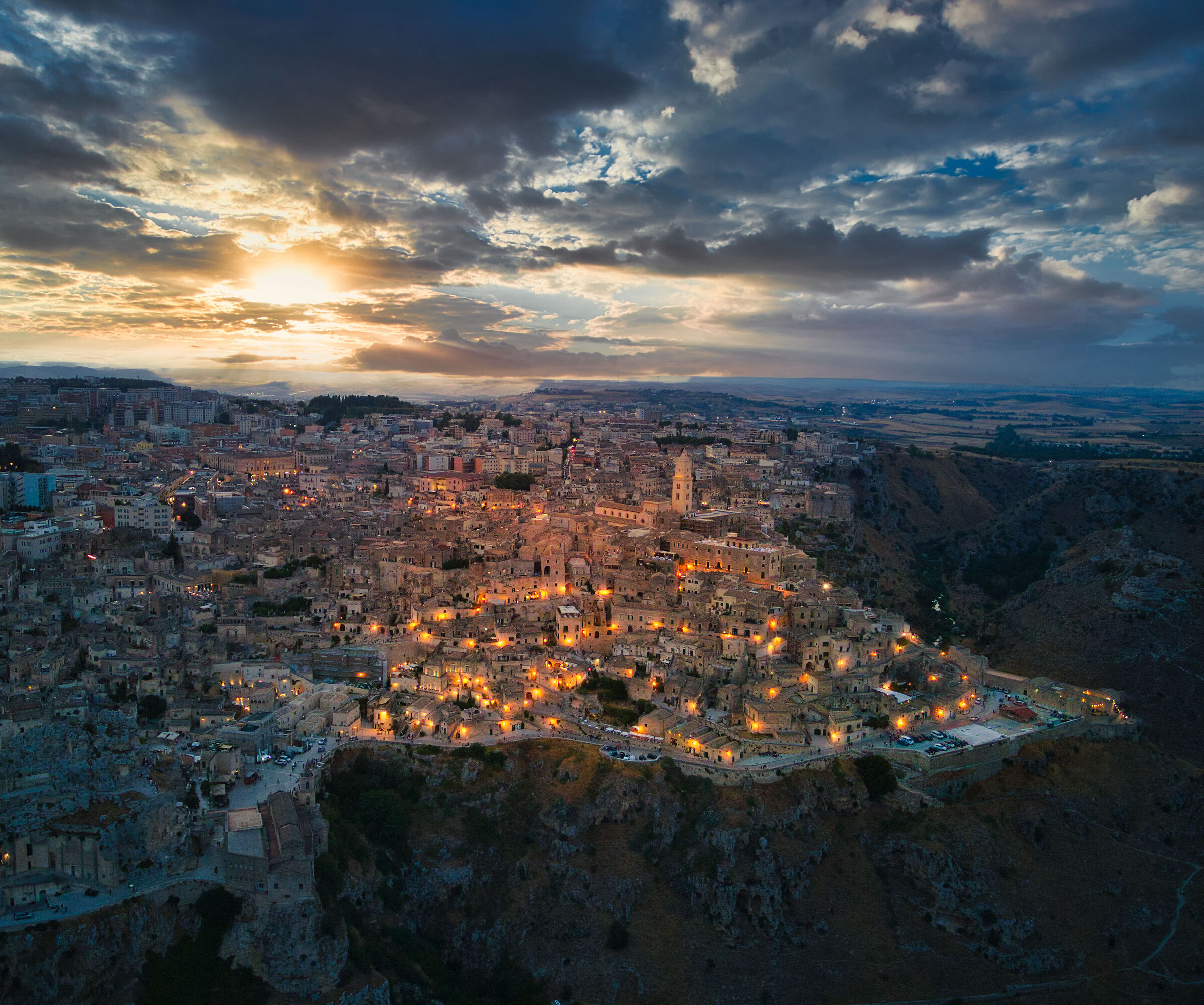 Sunset on Matera