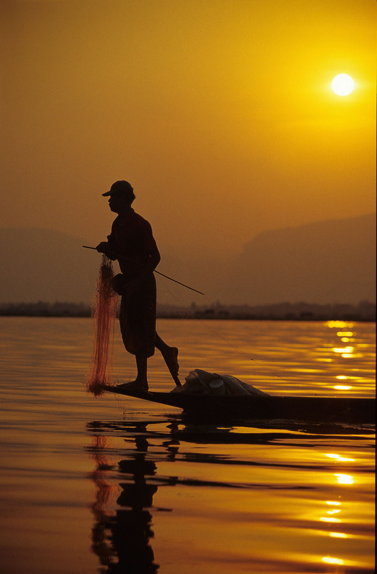 Sunset on Inle lake