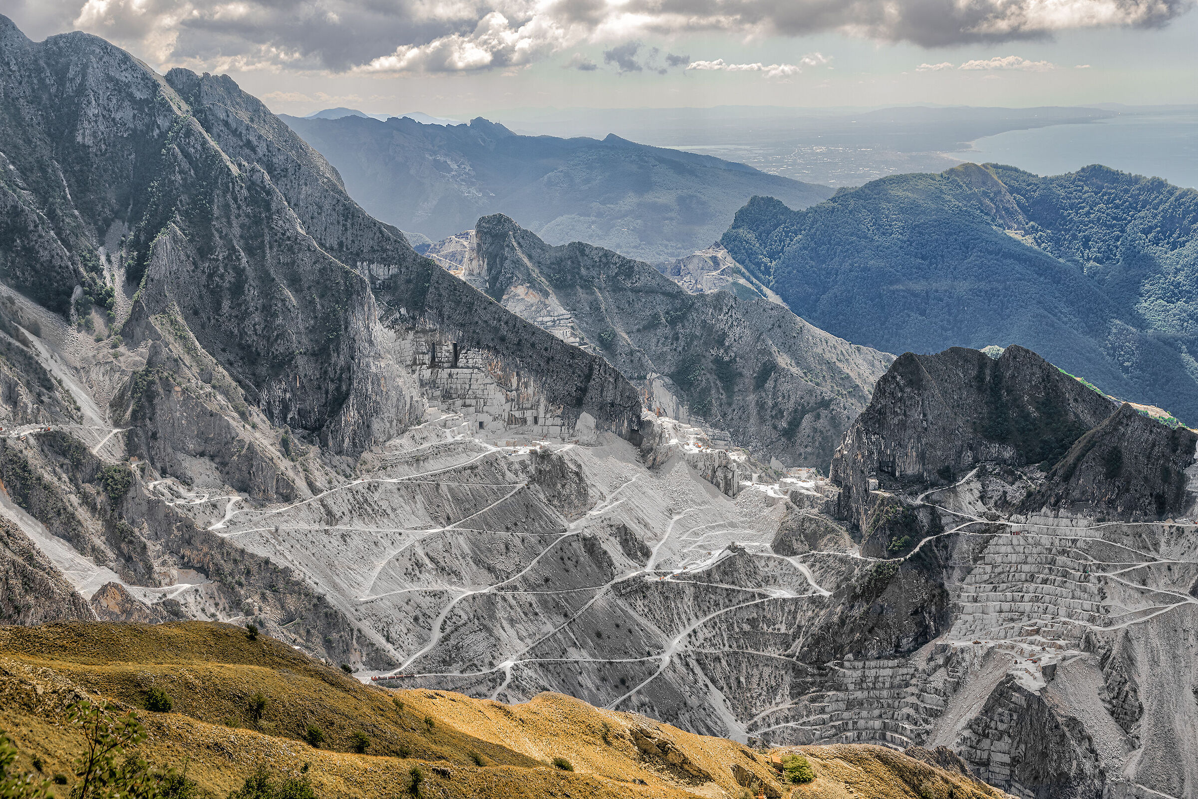 The Carrara marble quarries from Campo Cecina